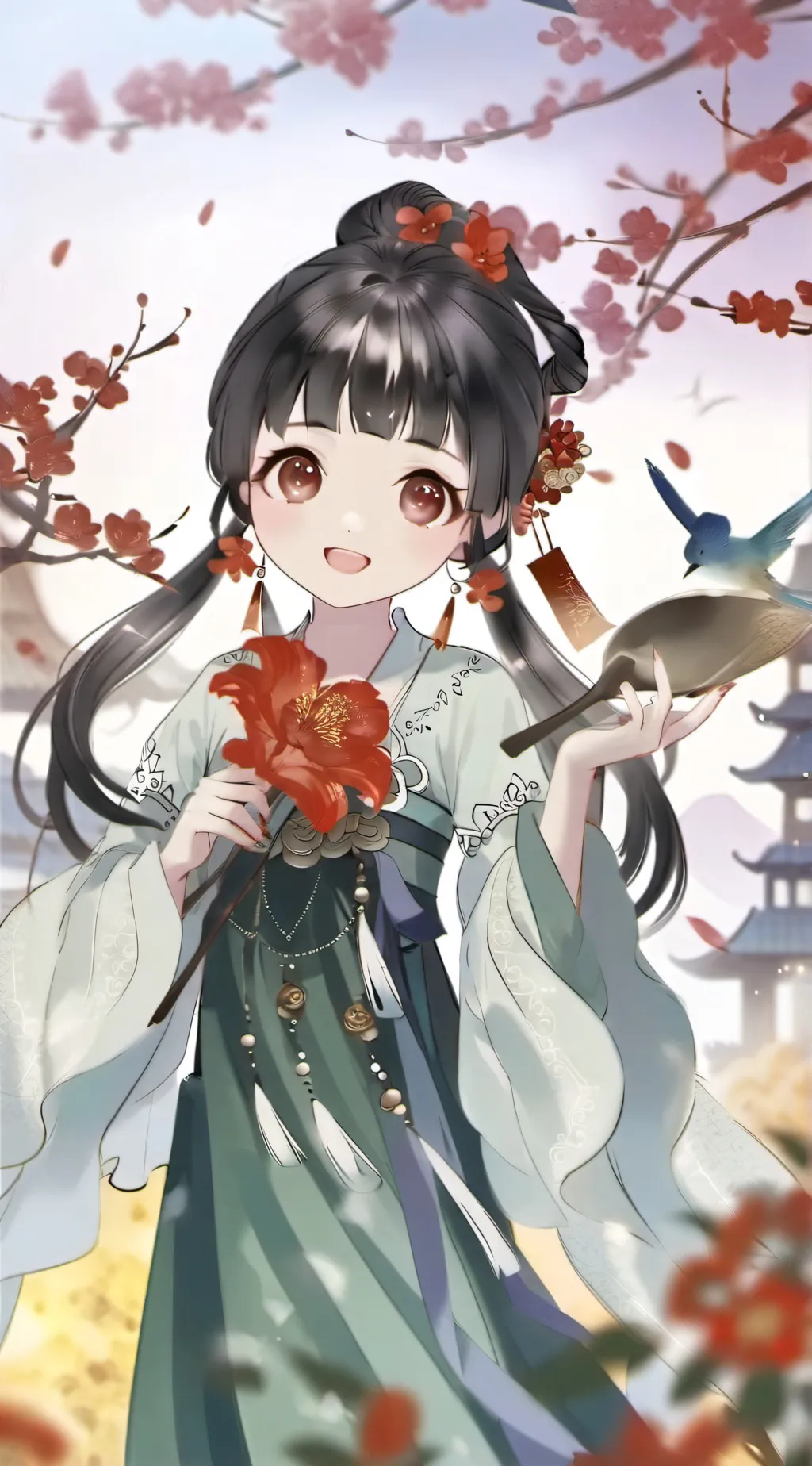 ai character: Sakura background