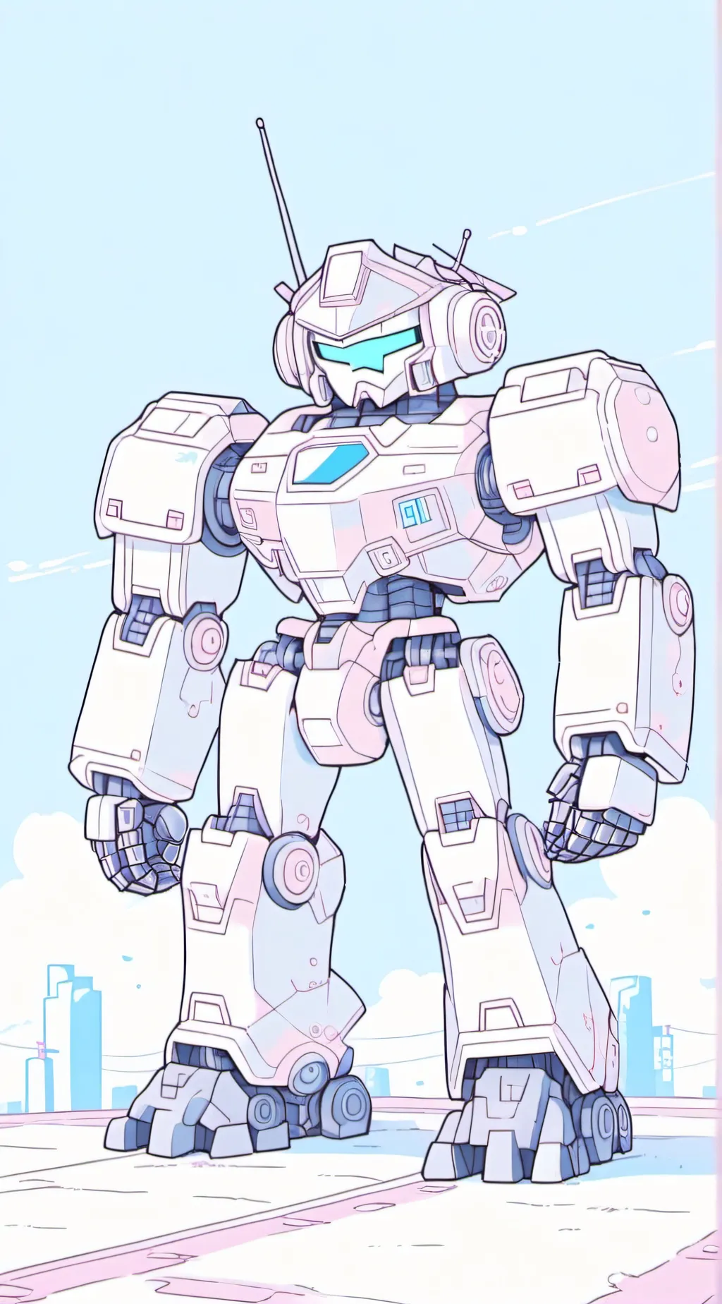 ai character: Robo zombie war background