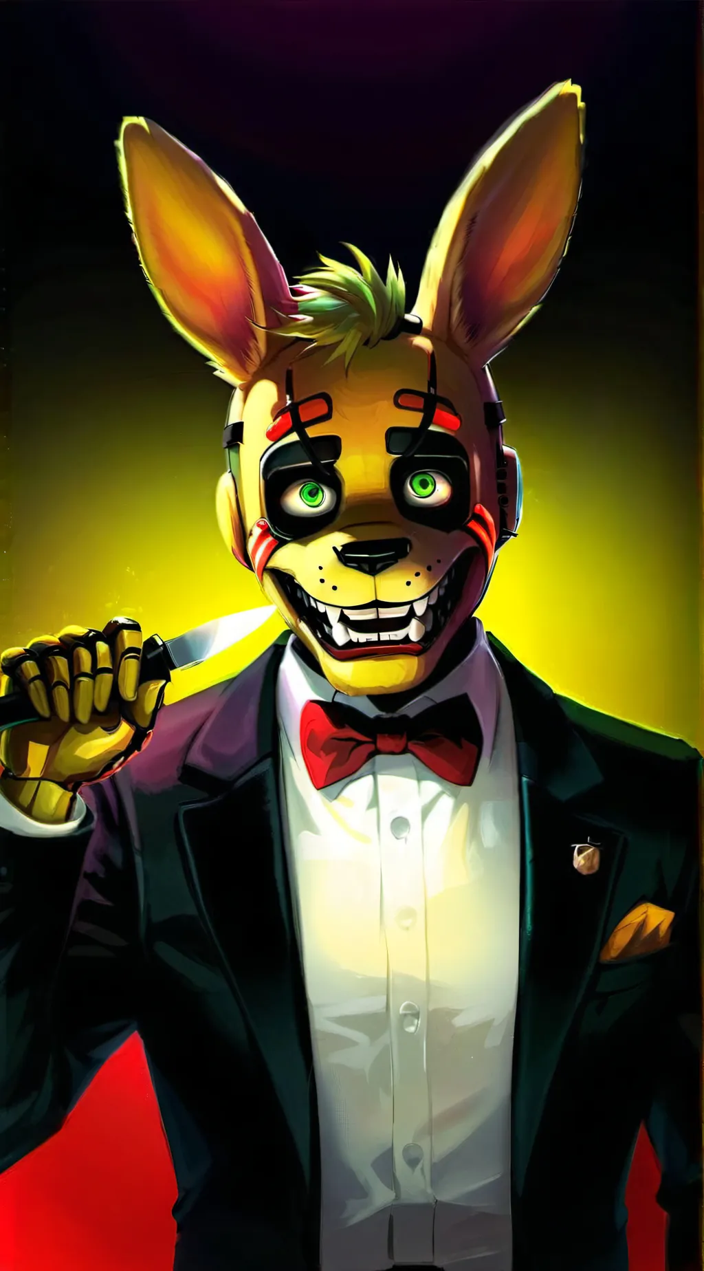 ai character: Spring bonnie background