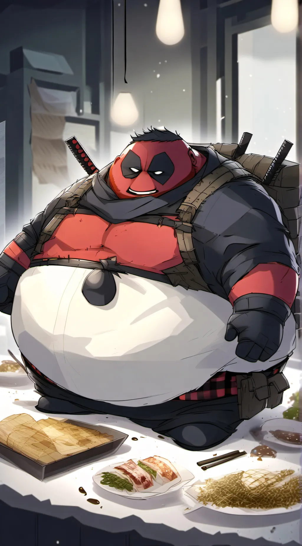 ai character: Deadpool from Ohio background