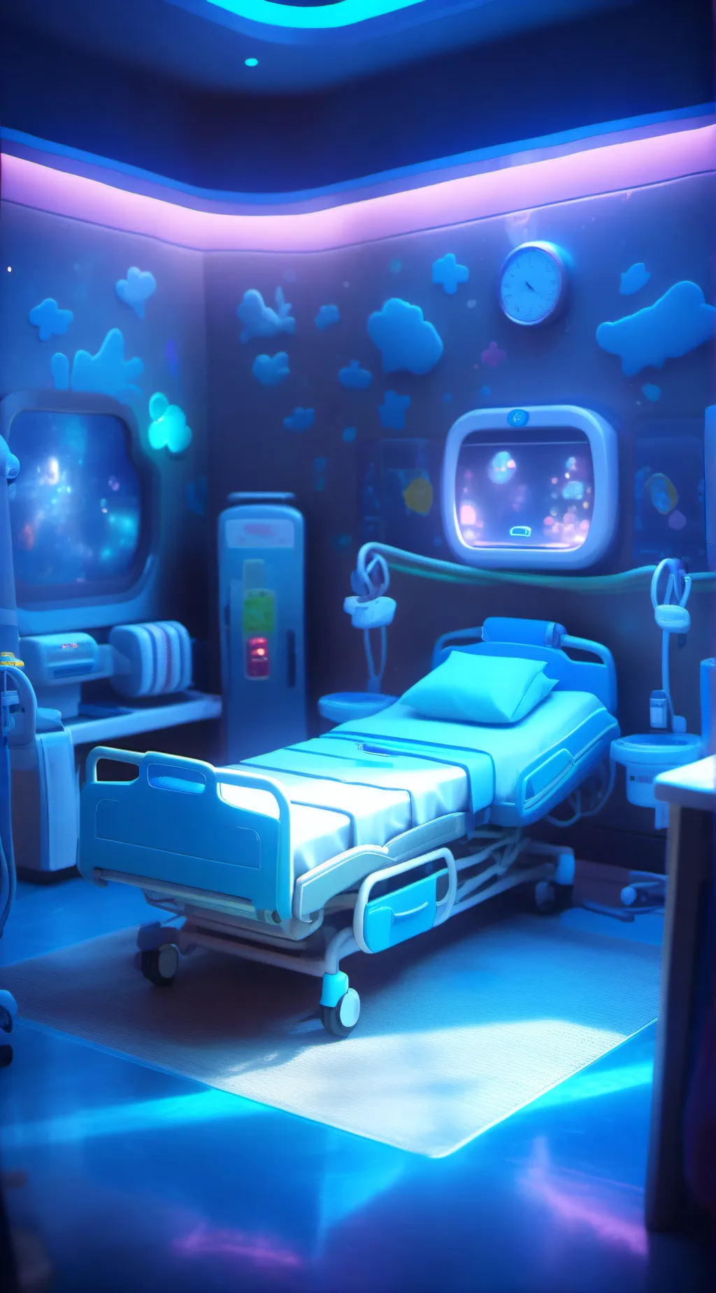 ai character: hospital  background