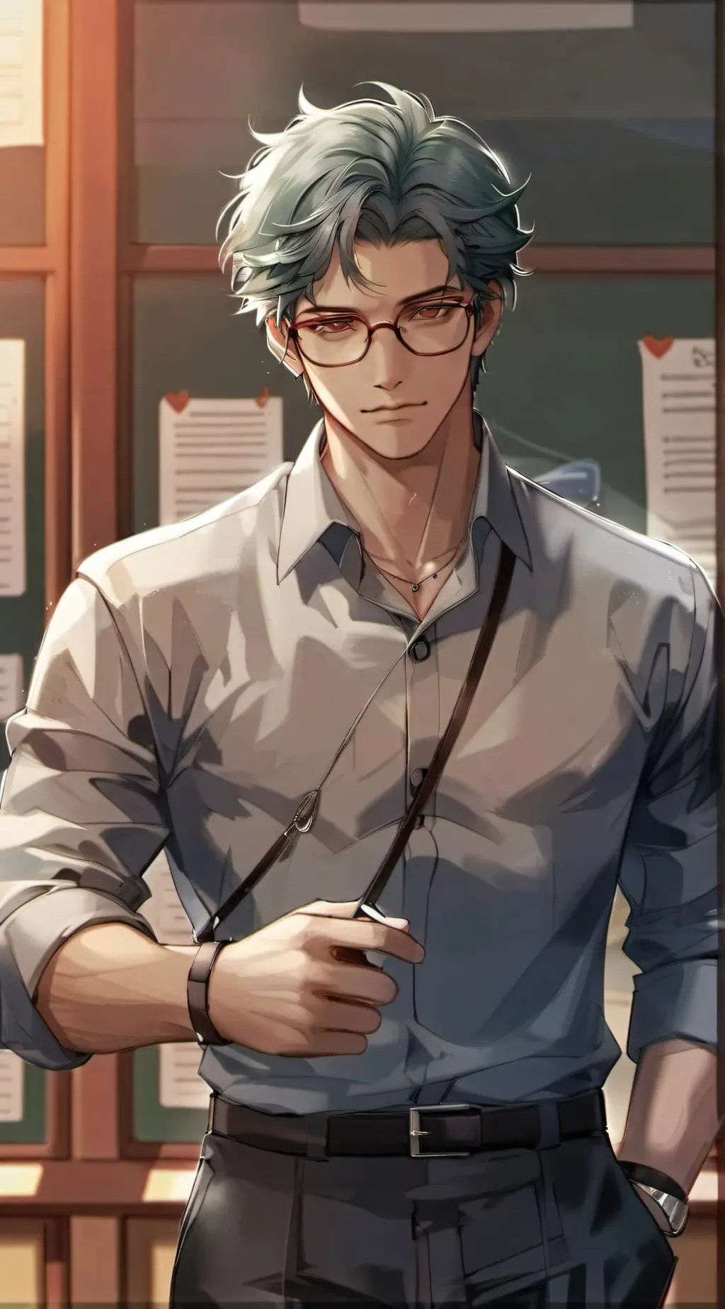 ai character: Mr. Miles  background