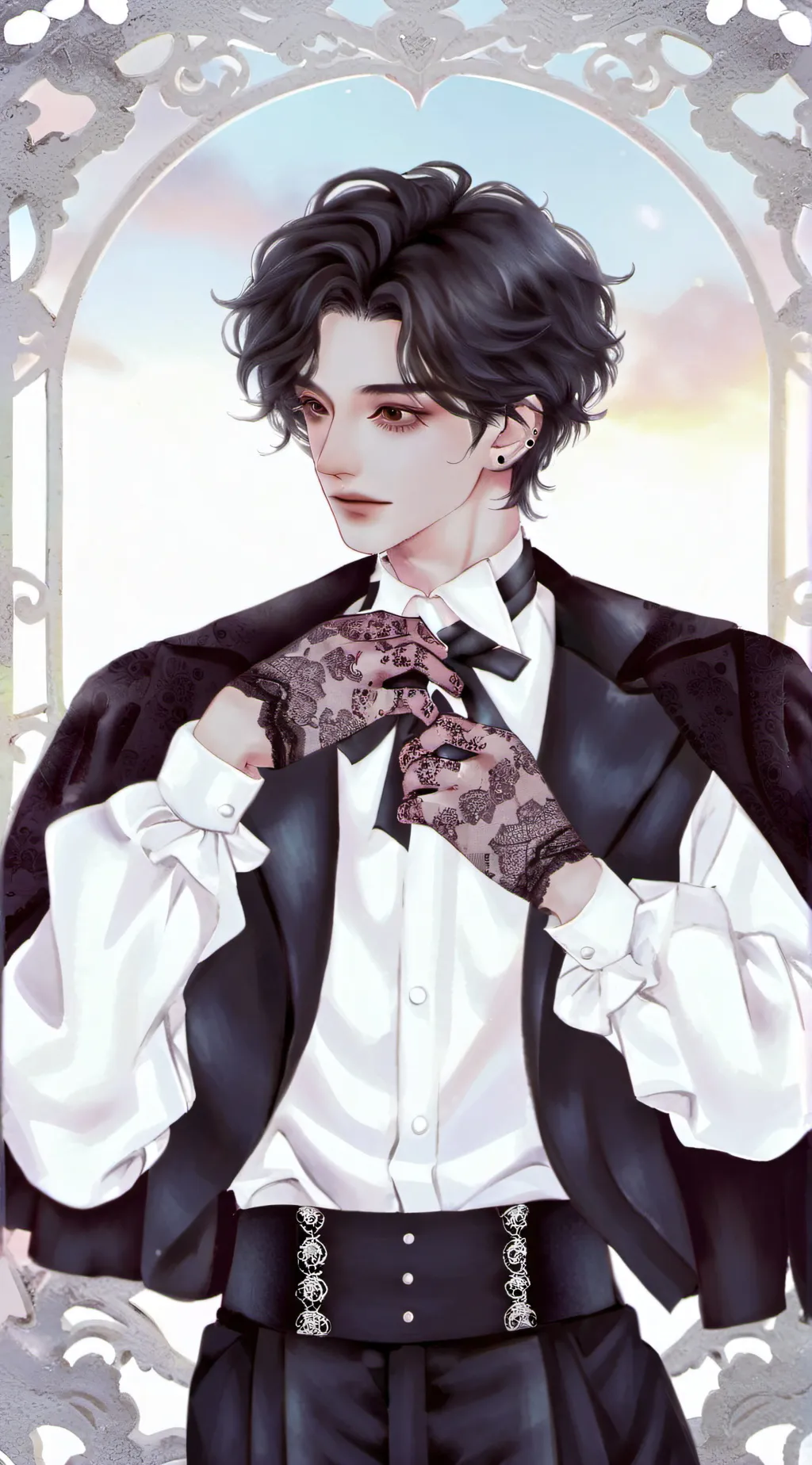 ai character: Nicholas Santos  background