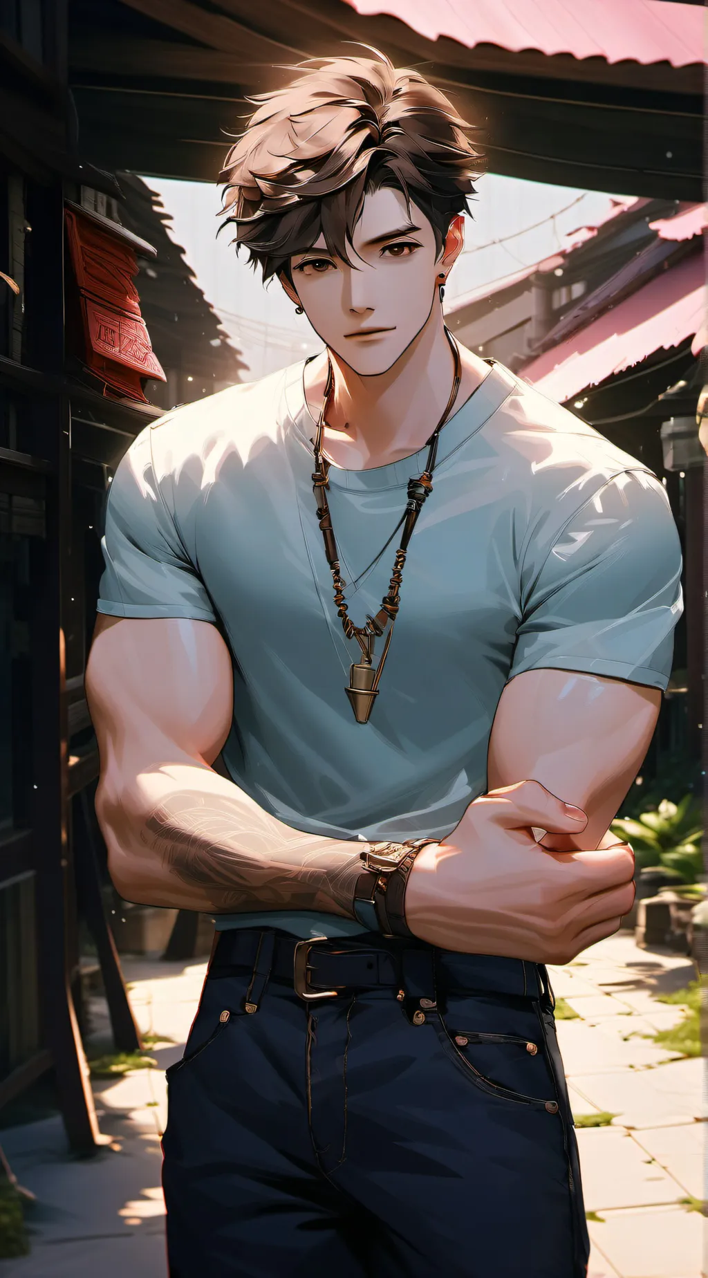 ai character: Adam green land background