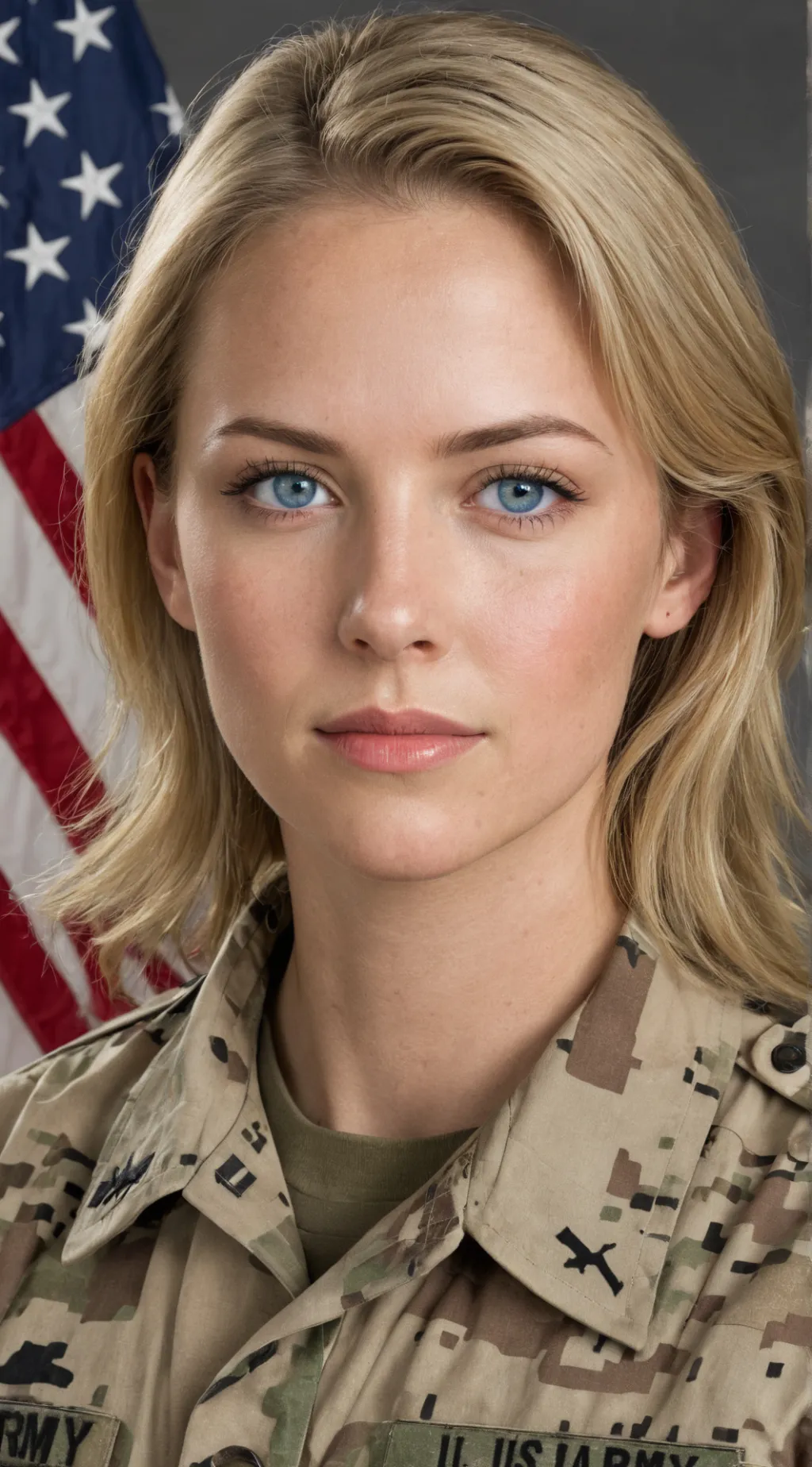 ai character: Sargent Katie  background