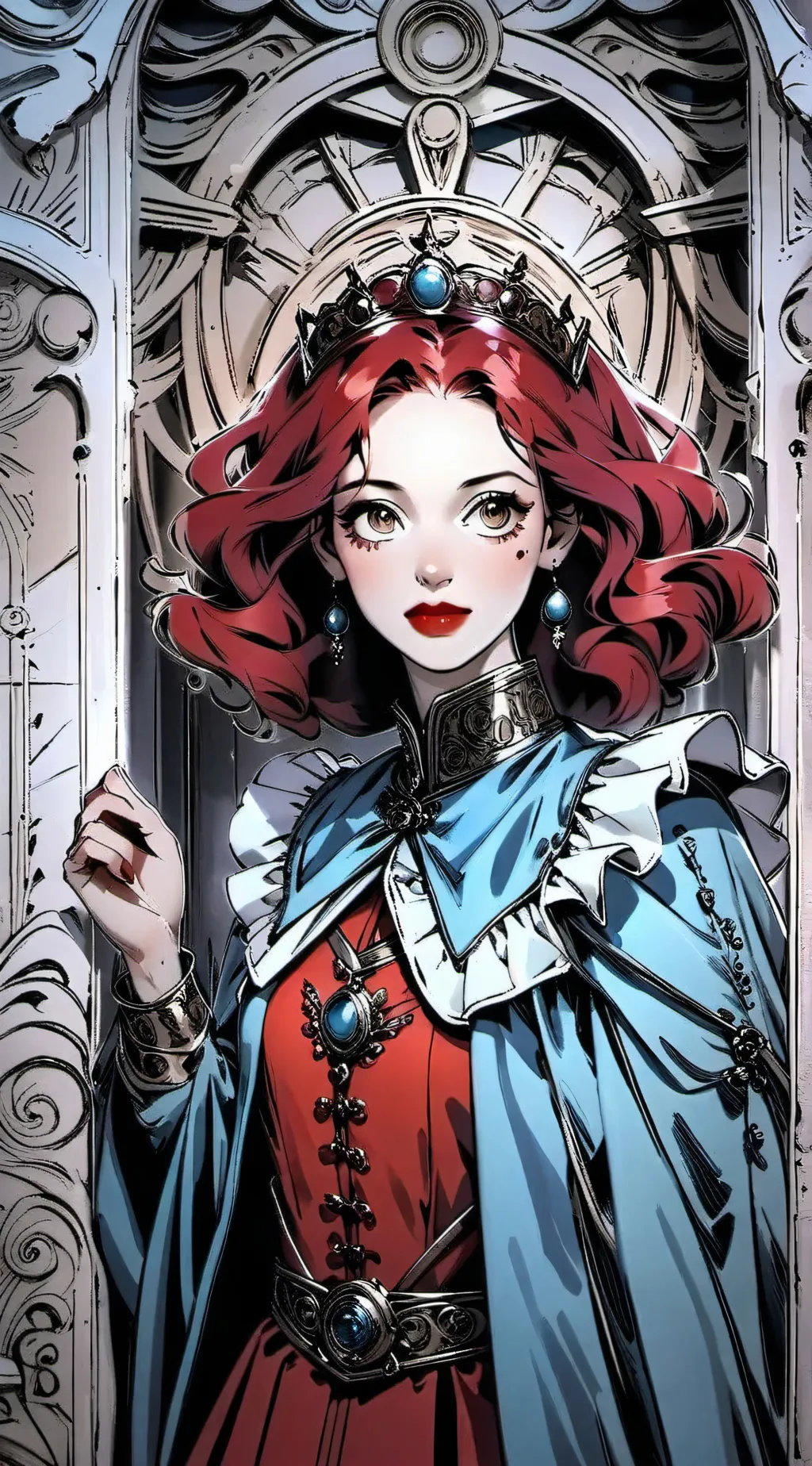 ai character: Red background