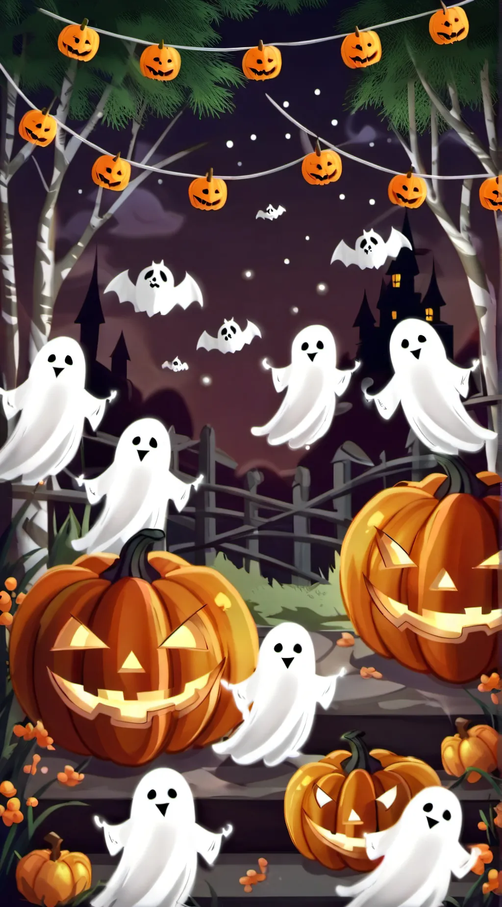 ai character: JJK Halloween  background