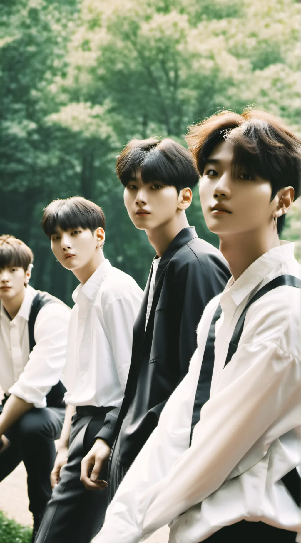 ai character: Skz tank crop top background