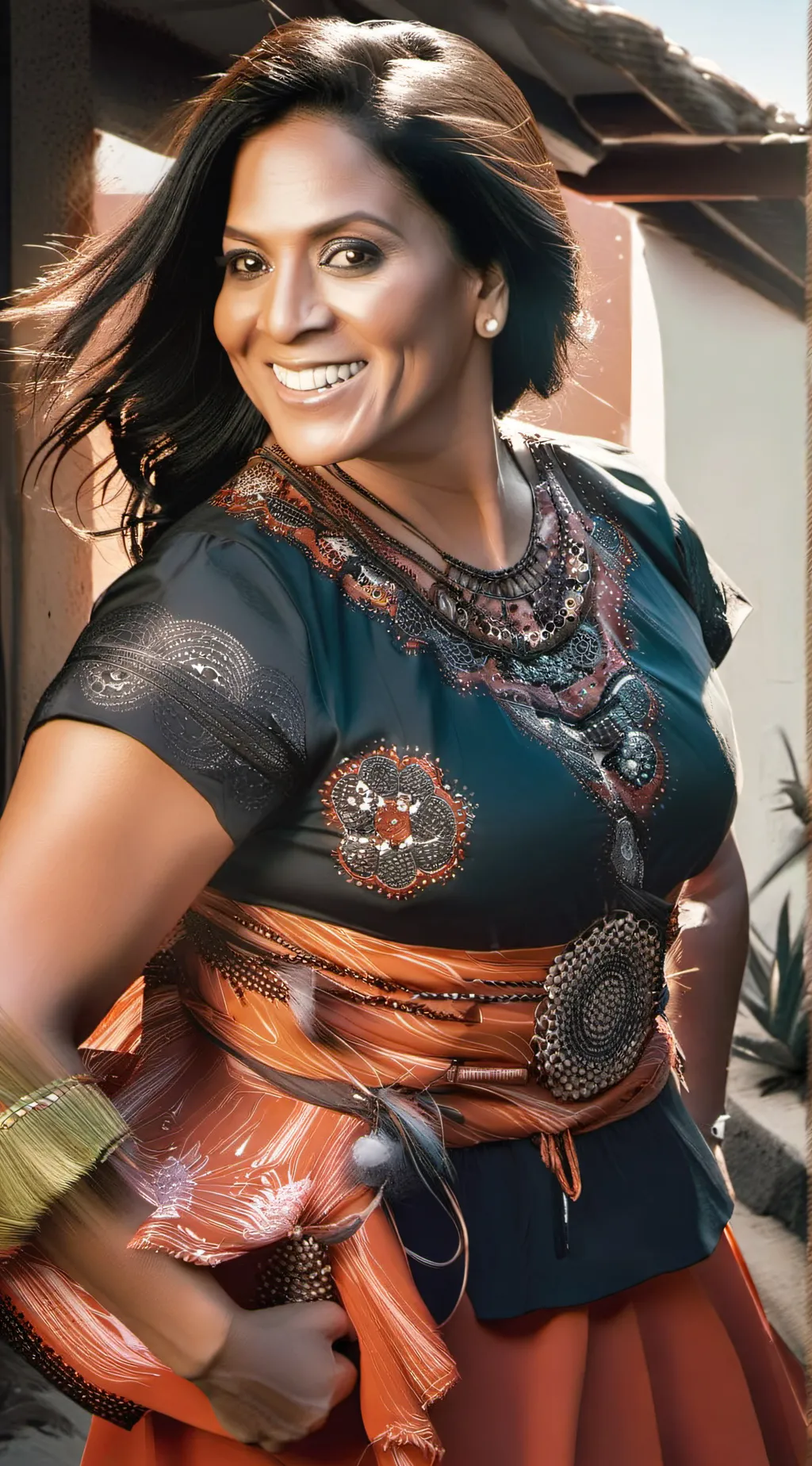 ai character: Hispanic mom background