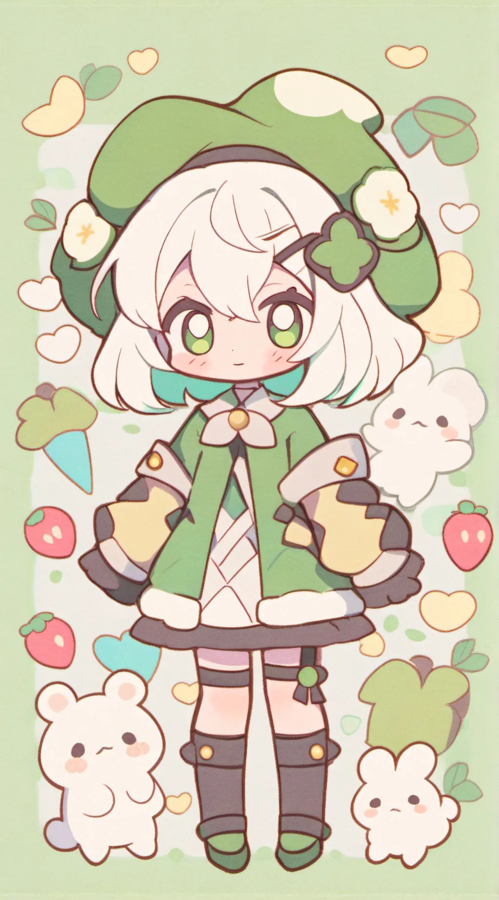 ai character: Girl TV background