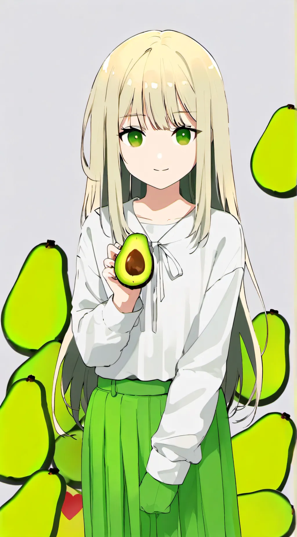 ai character: polina avocado  background
