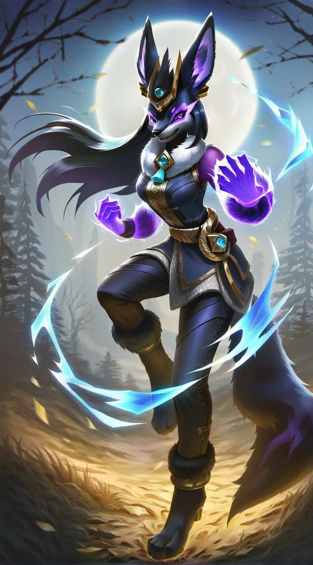 ai character: Black Lucario F background