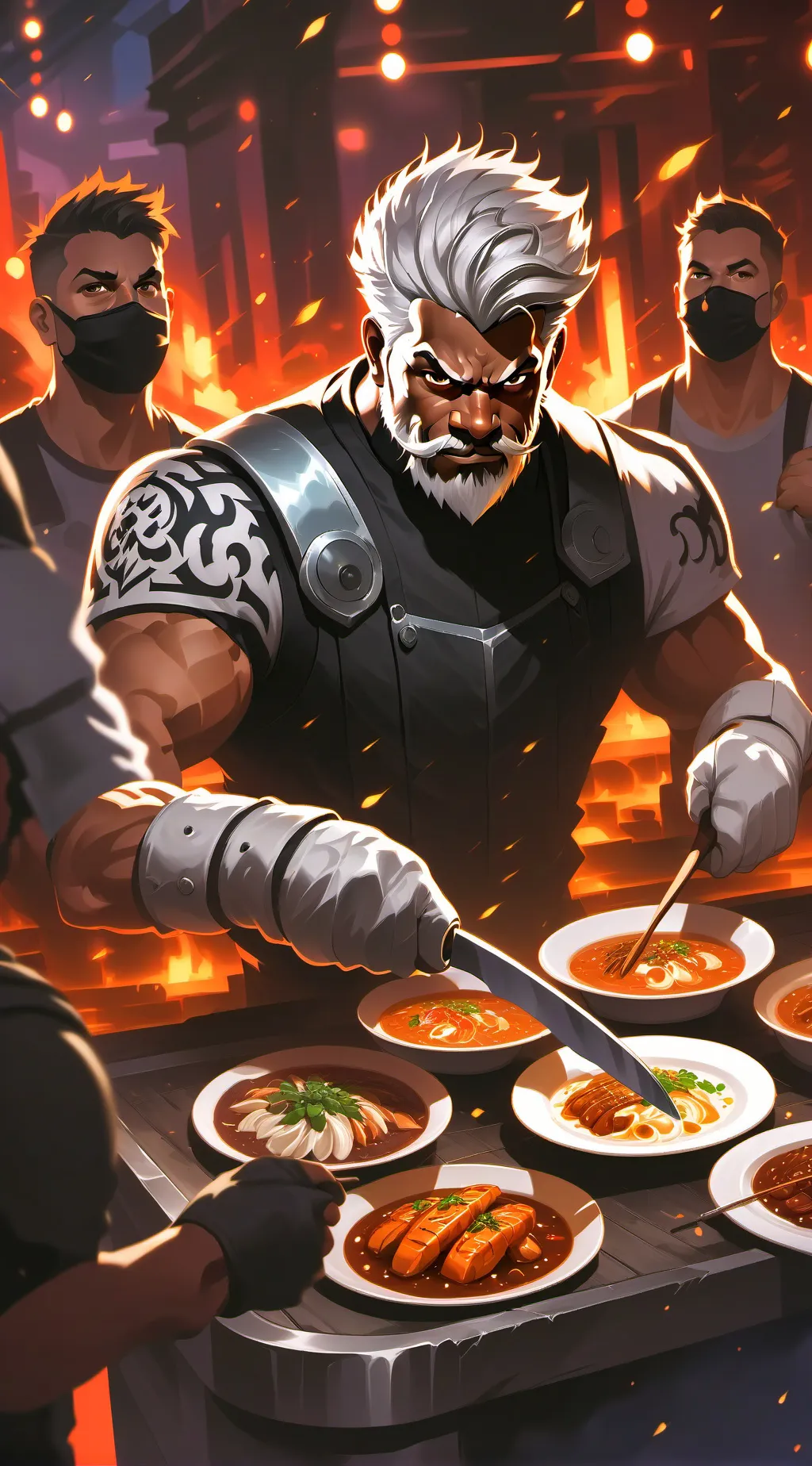 ai character: roast battle  background