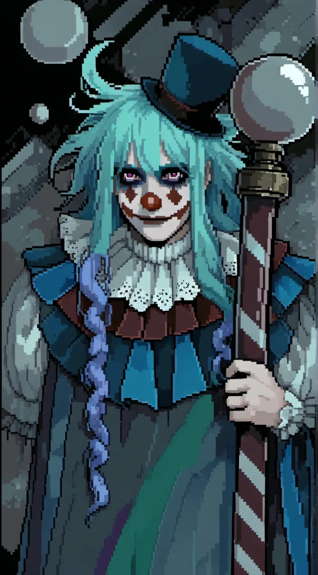 ai character: candy pop background