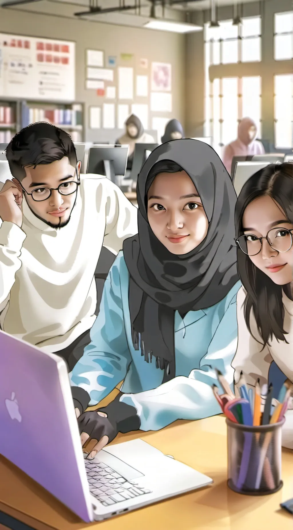 ai character: Study Group background