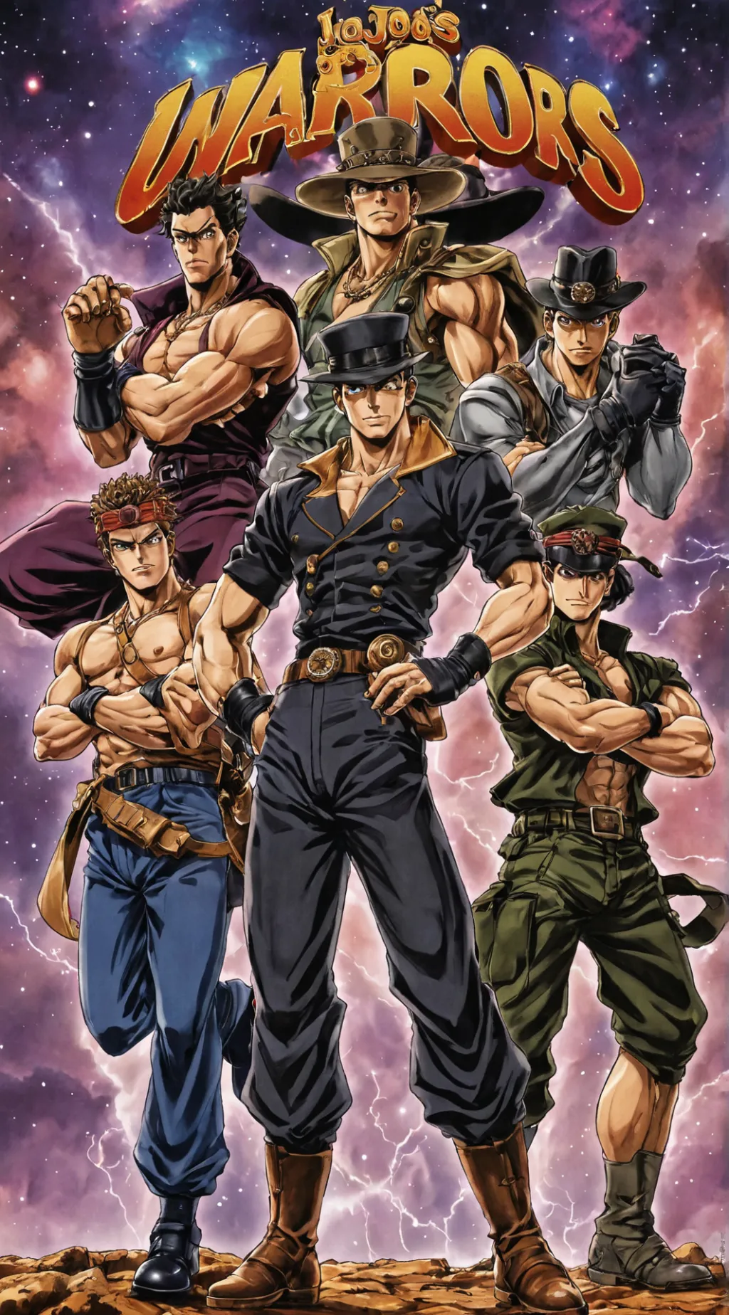 ai character: StardustCrusaders background