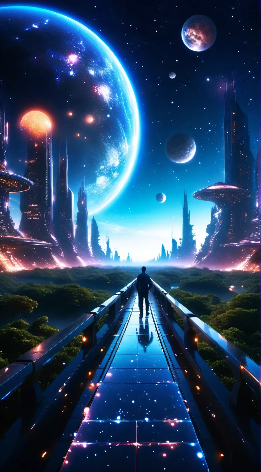 ai character: world the future  background