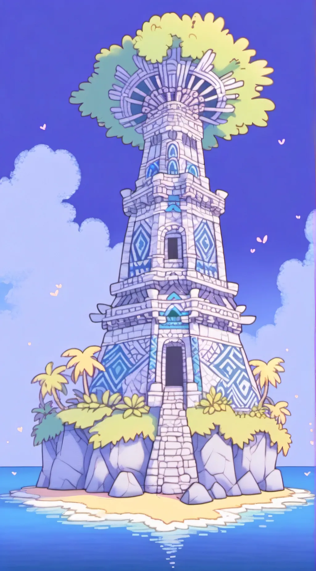 ai character: tribal island  background