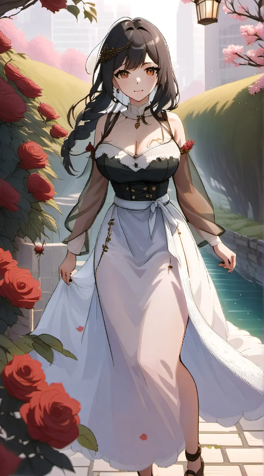 ai character: queen ayase  background