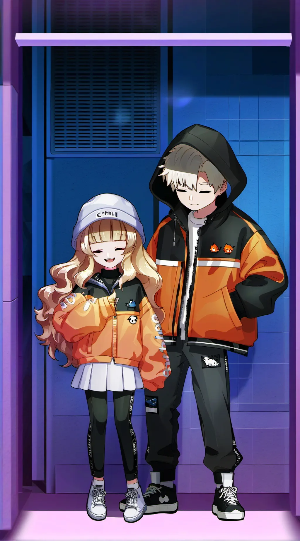 ai character: Elisa and chase😮 background