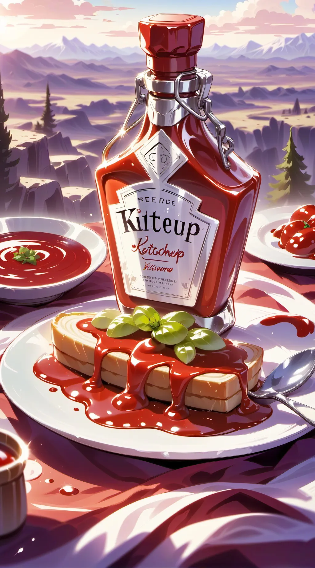 ai character: Ketchup LJ C. background
