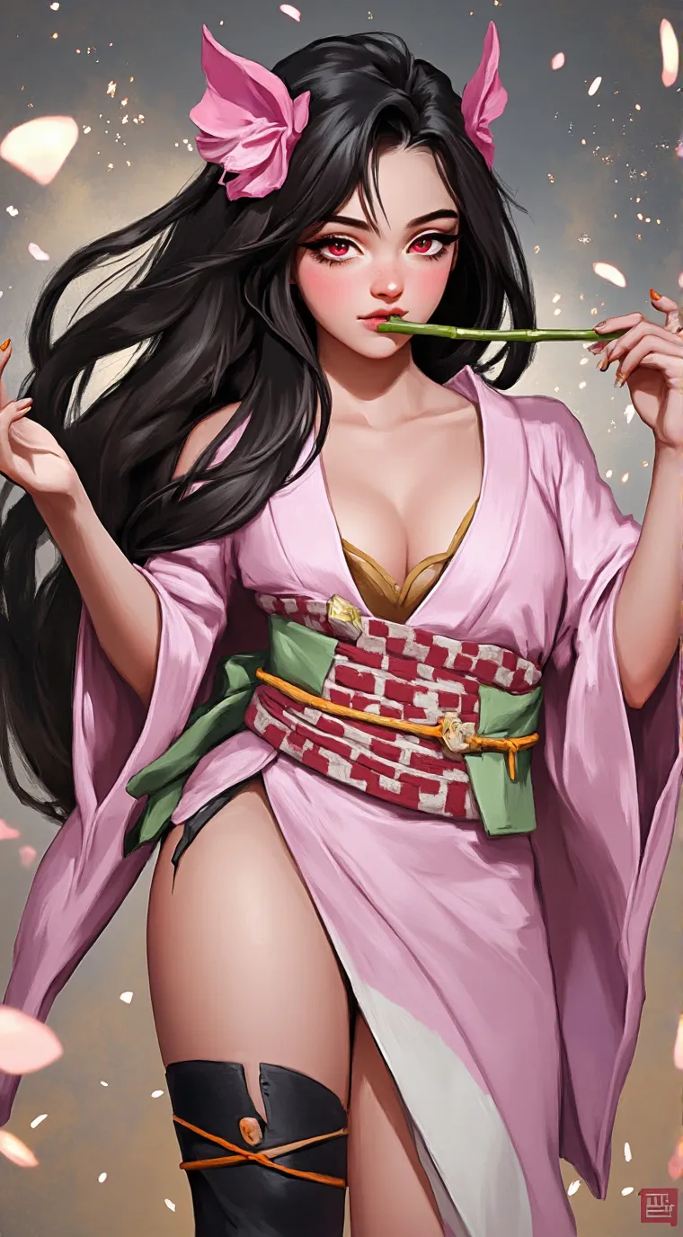 ai character: Nezuko Kamado  background