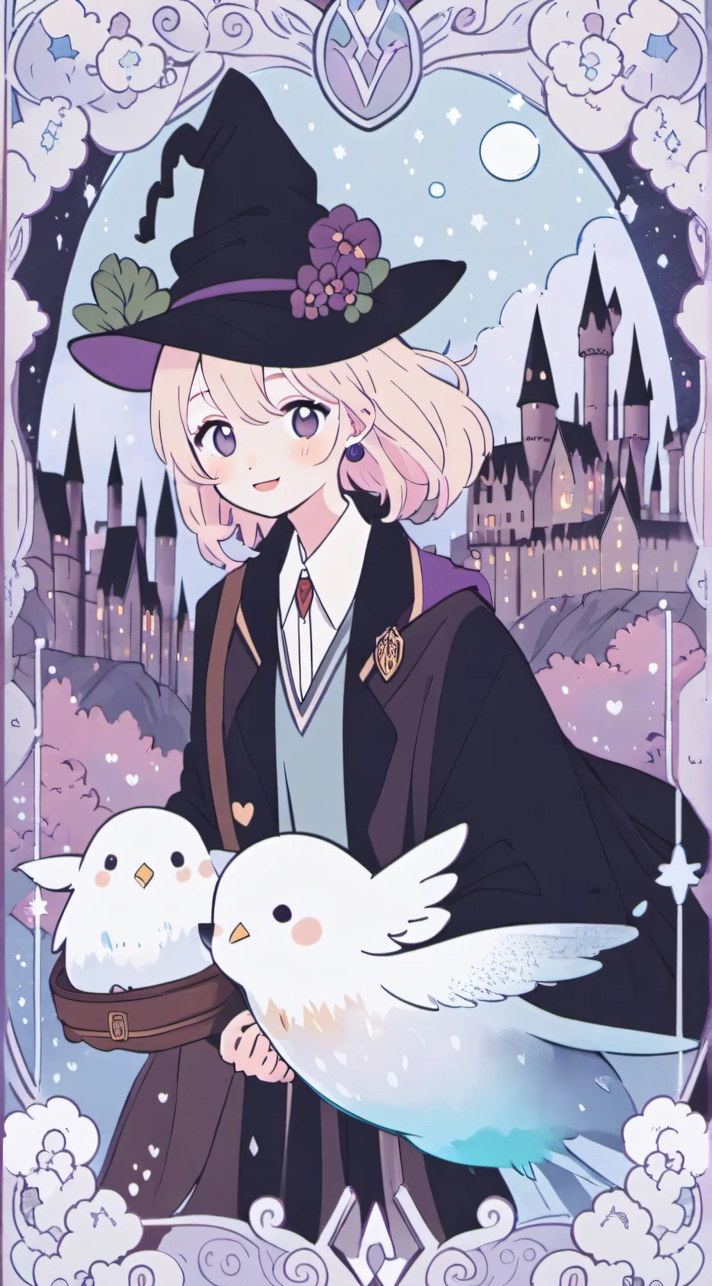 ai character: Hogwarts  background