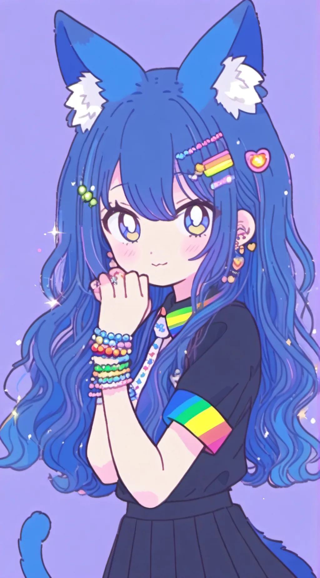 ai character: Kandi Spirit Furry background