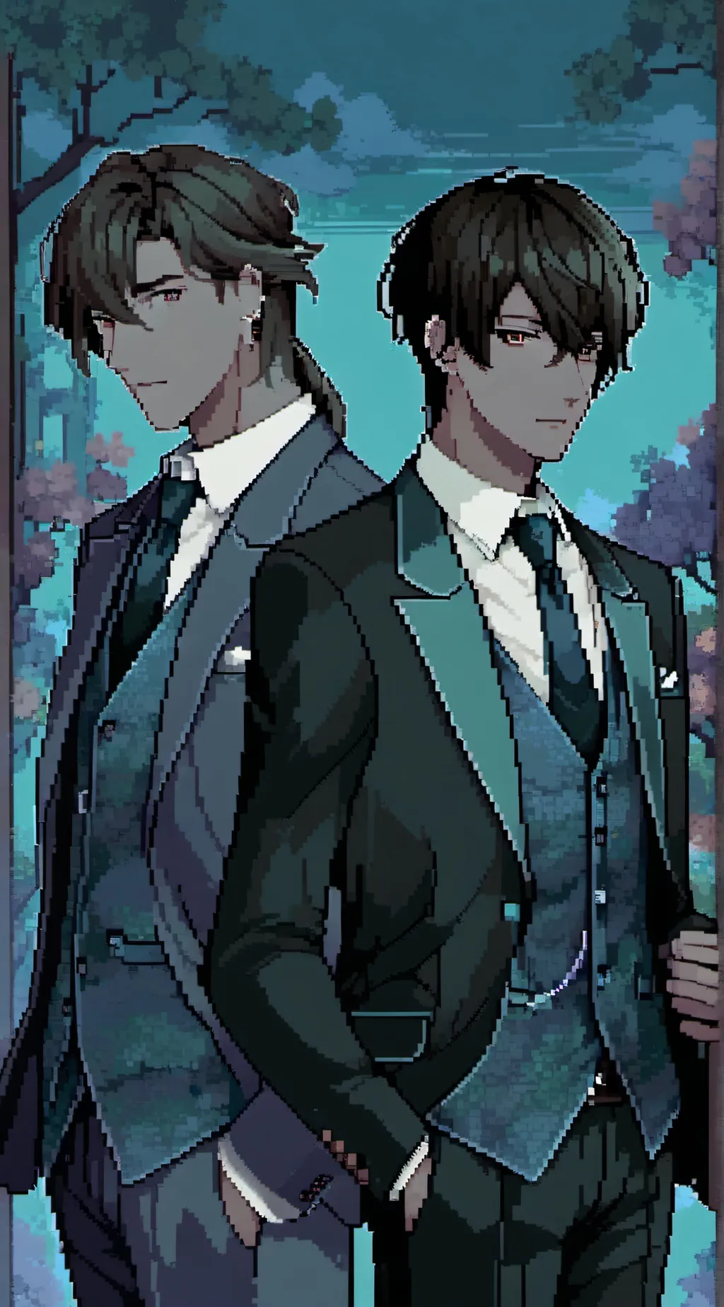 ai character: Jake and Sam  background