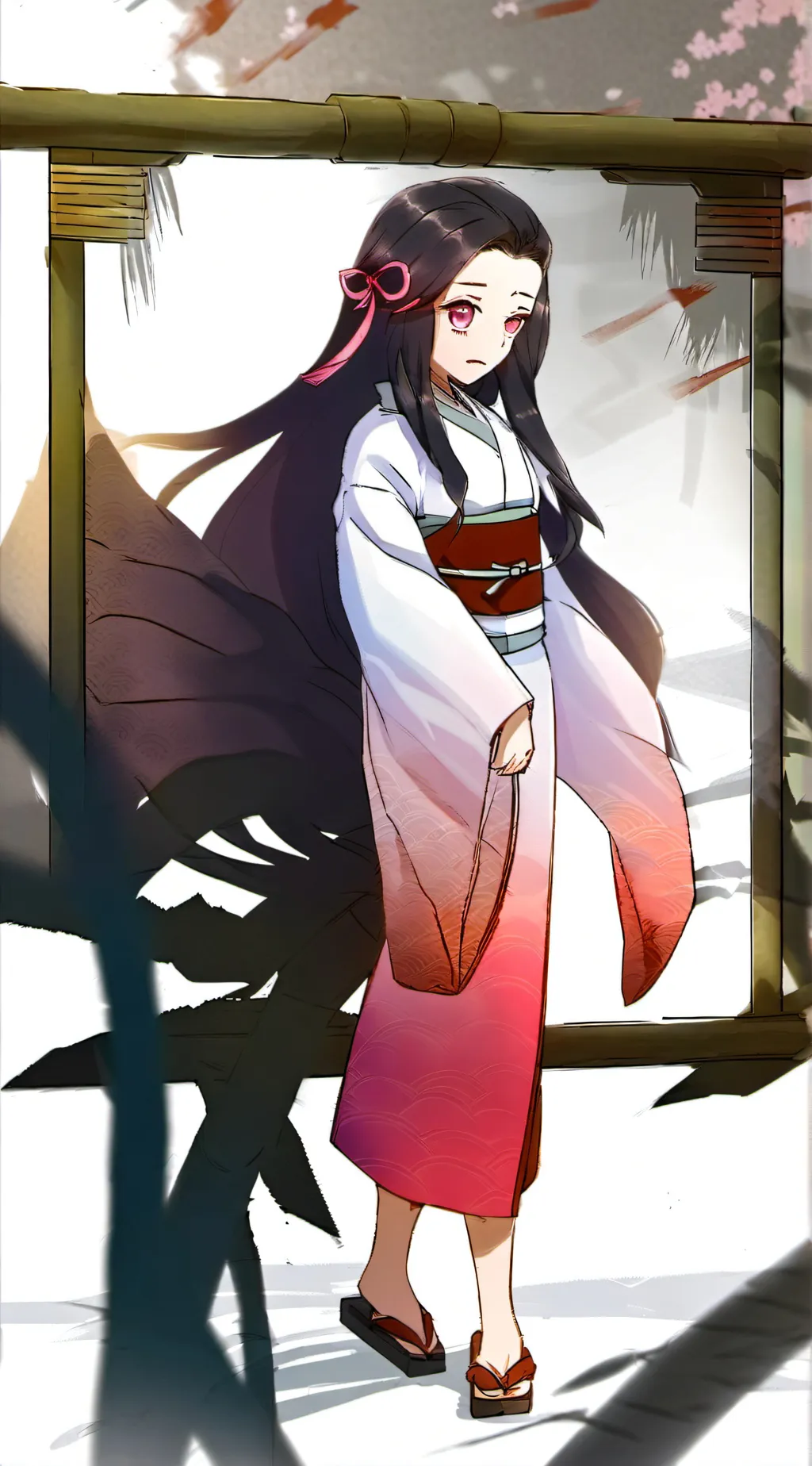 ai character: Nezuko background