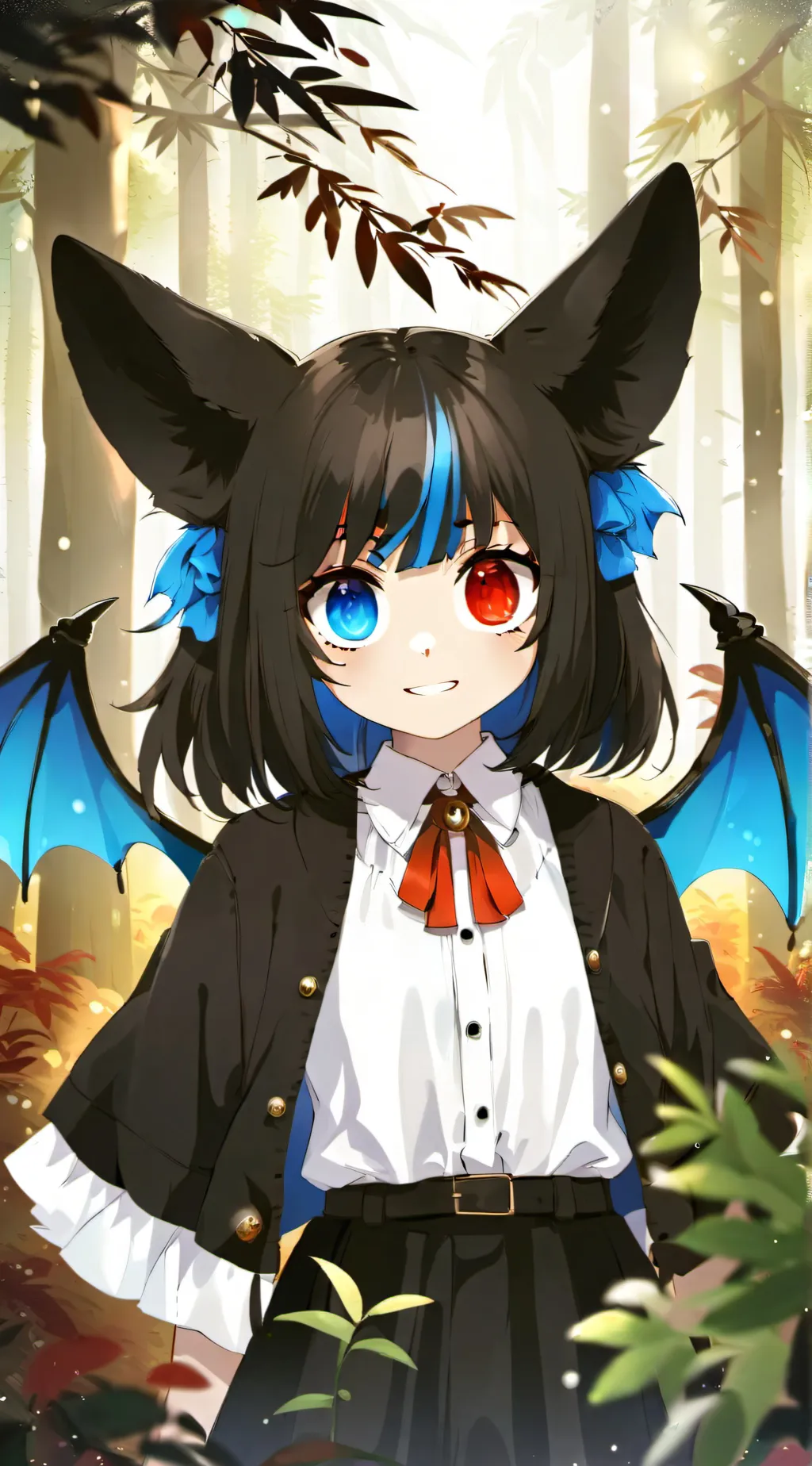 ai character: Glitch *bat au* background