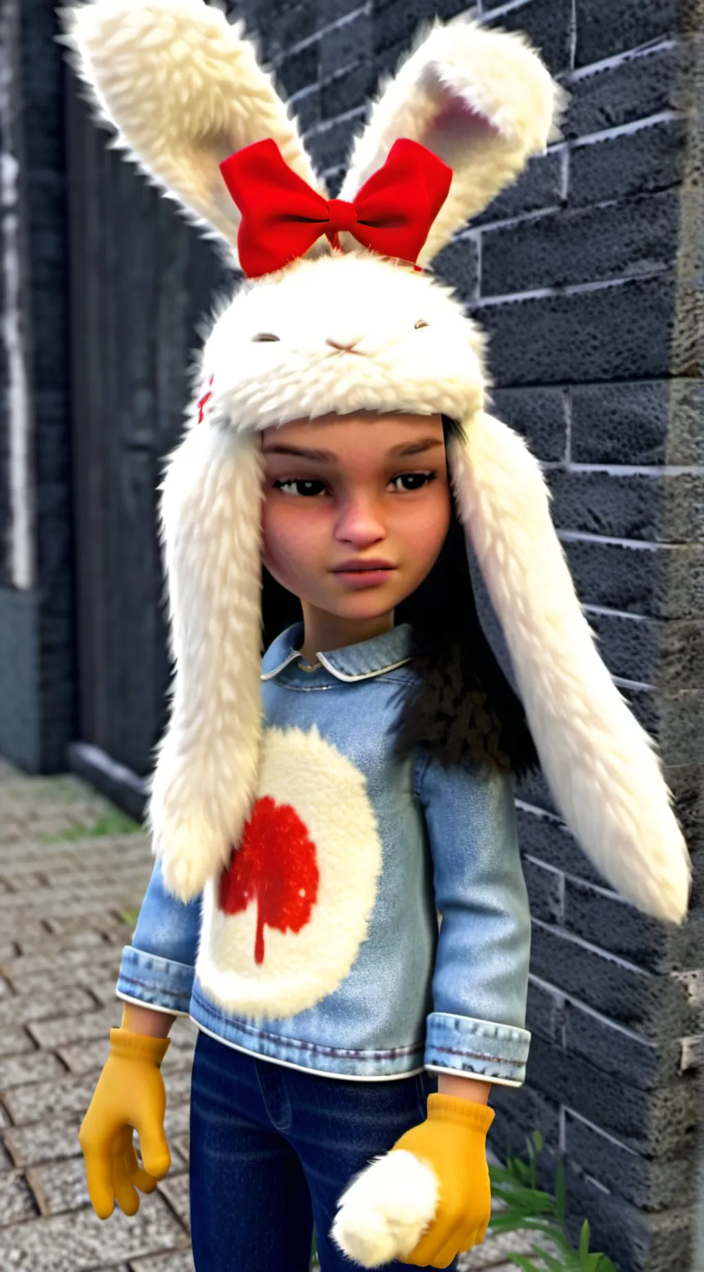 ai character: Cream the rabbit background