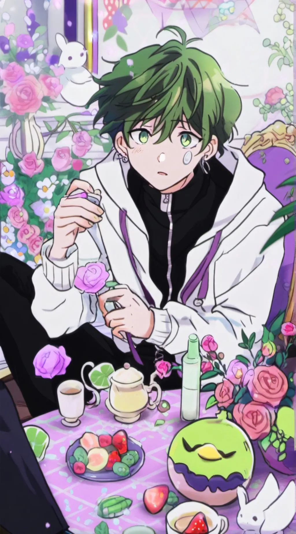 ai character: Mha birthday  background