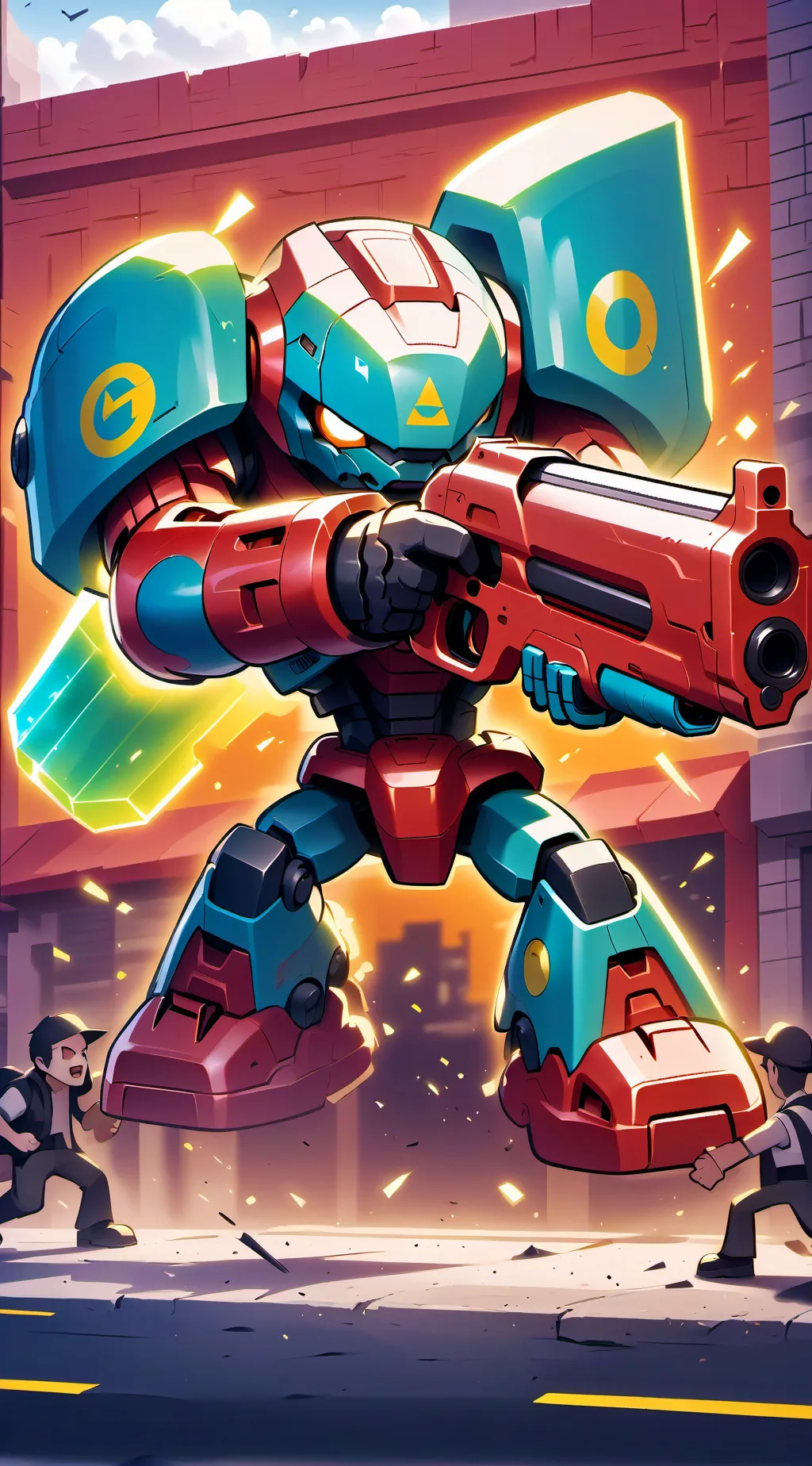 ai character: Nerf battles background