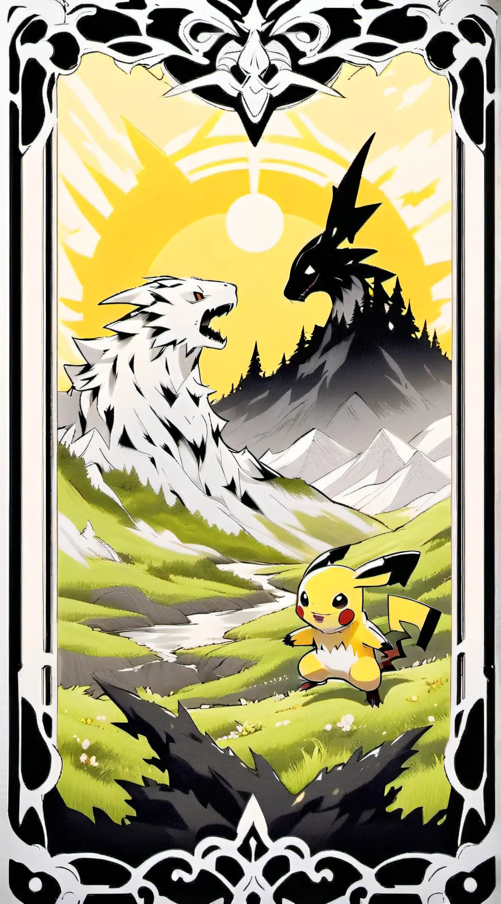 ai character:  Mount silver  background