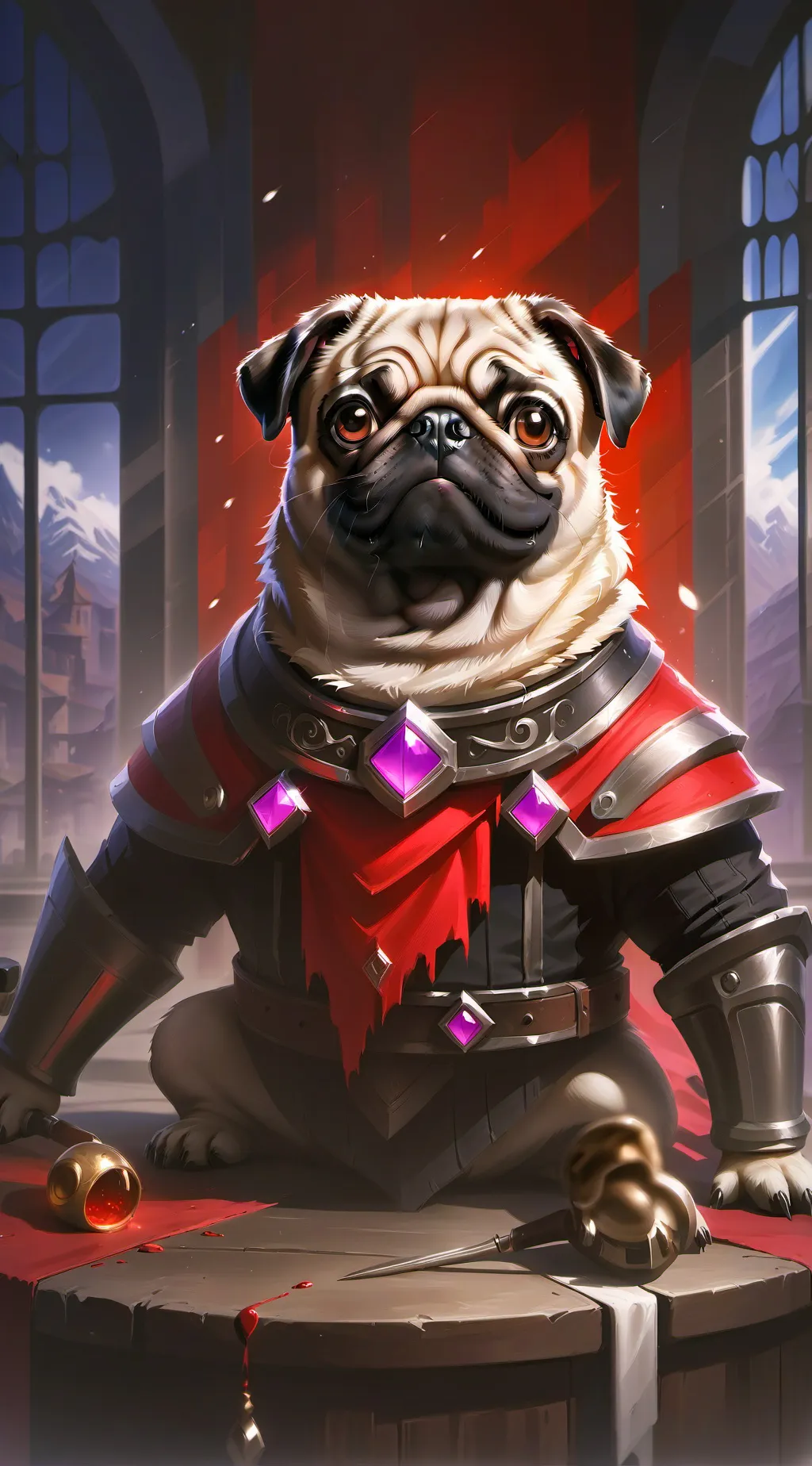 ai character: Furrys vs pugs  background