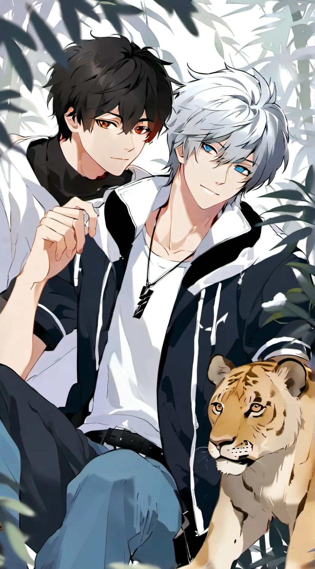 ai character: Leon and Jace ￼ background