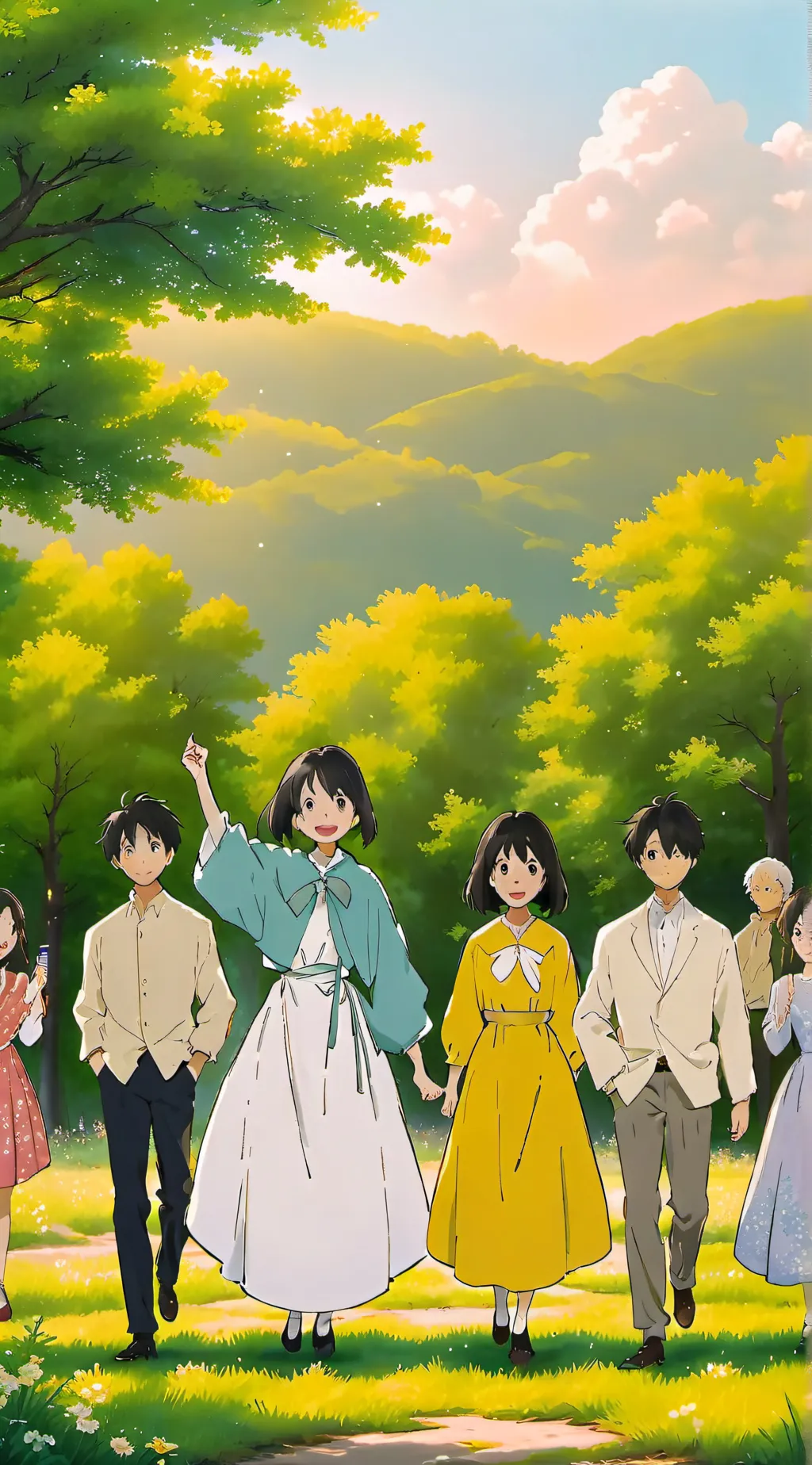 ai character: class party -[Ambe background