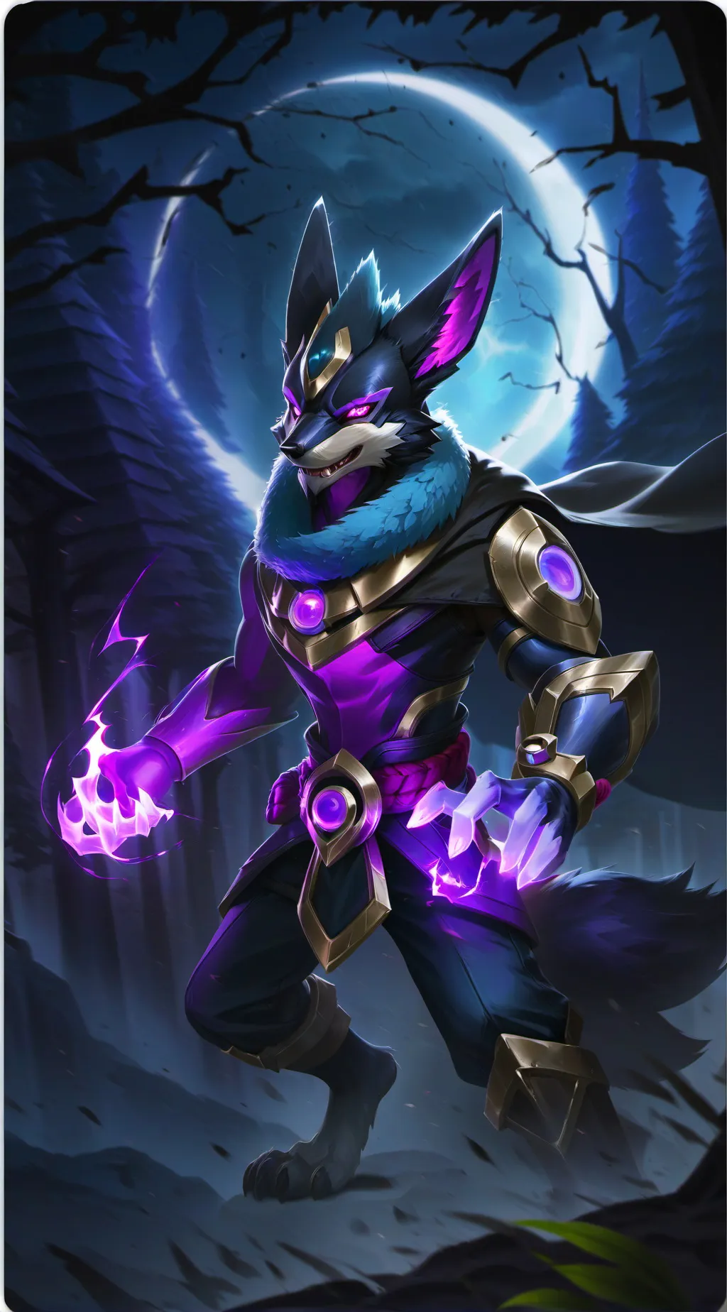 ai character: Black Lucario M background