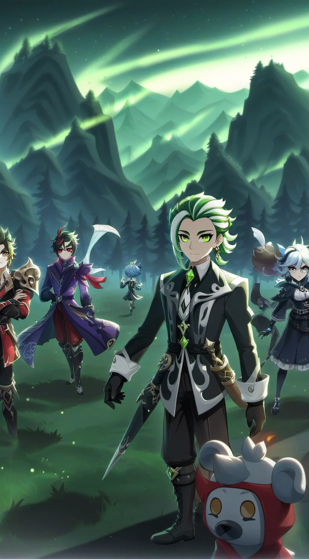 ai character: 4 gay boys background