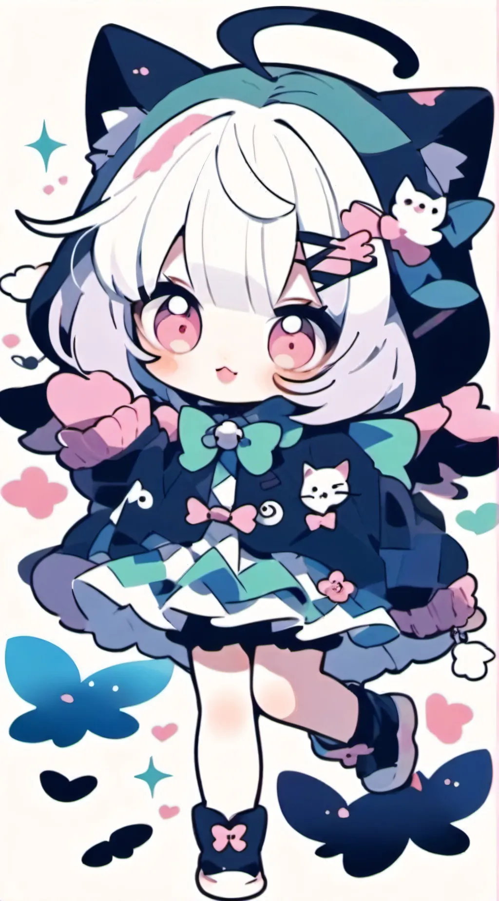 ai character: the cat family!!!! background