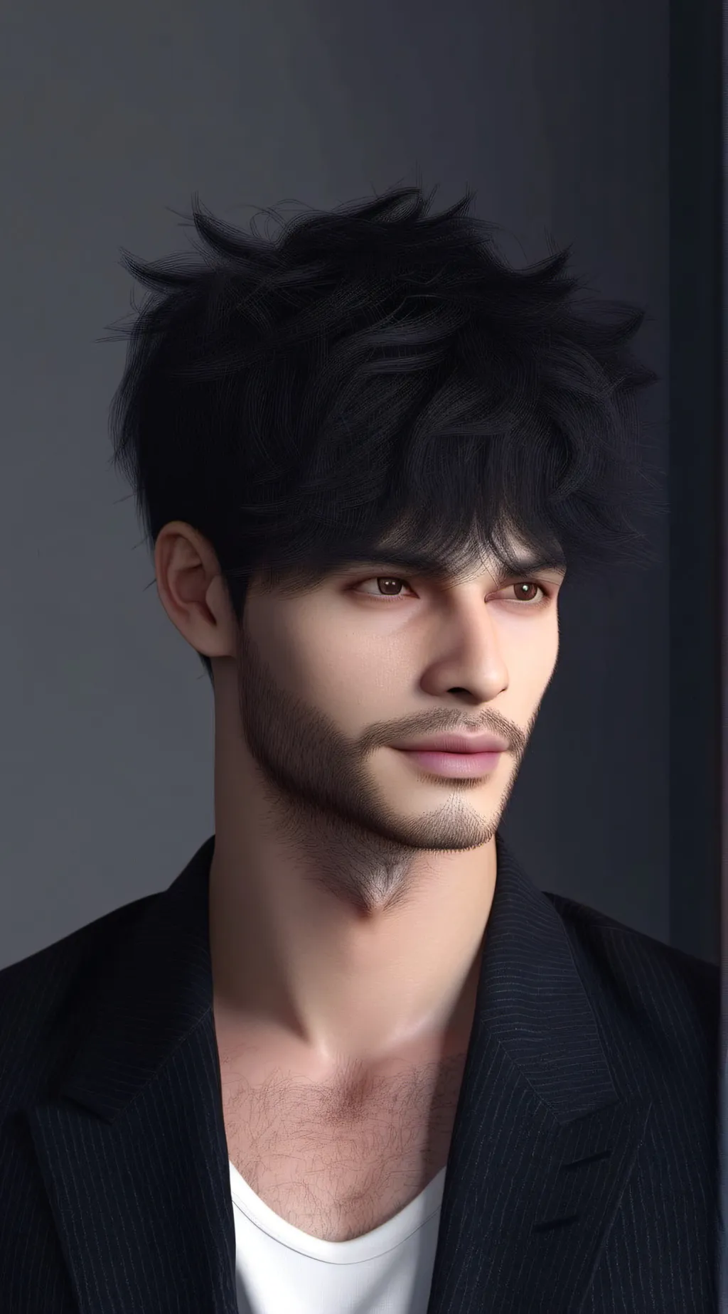 ai character: focus background