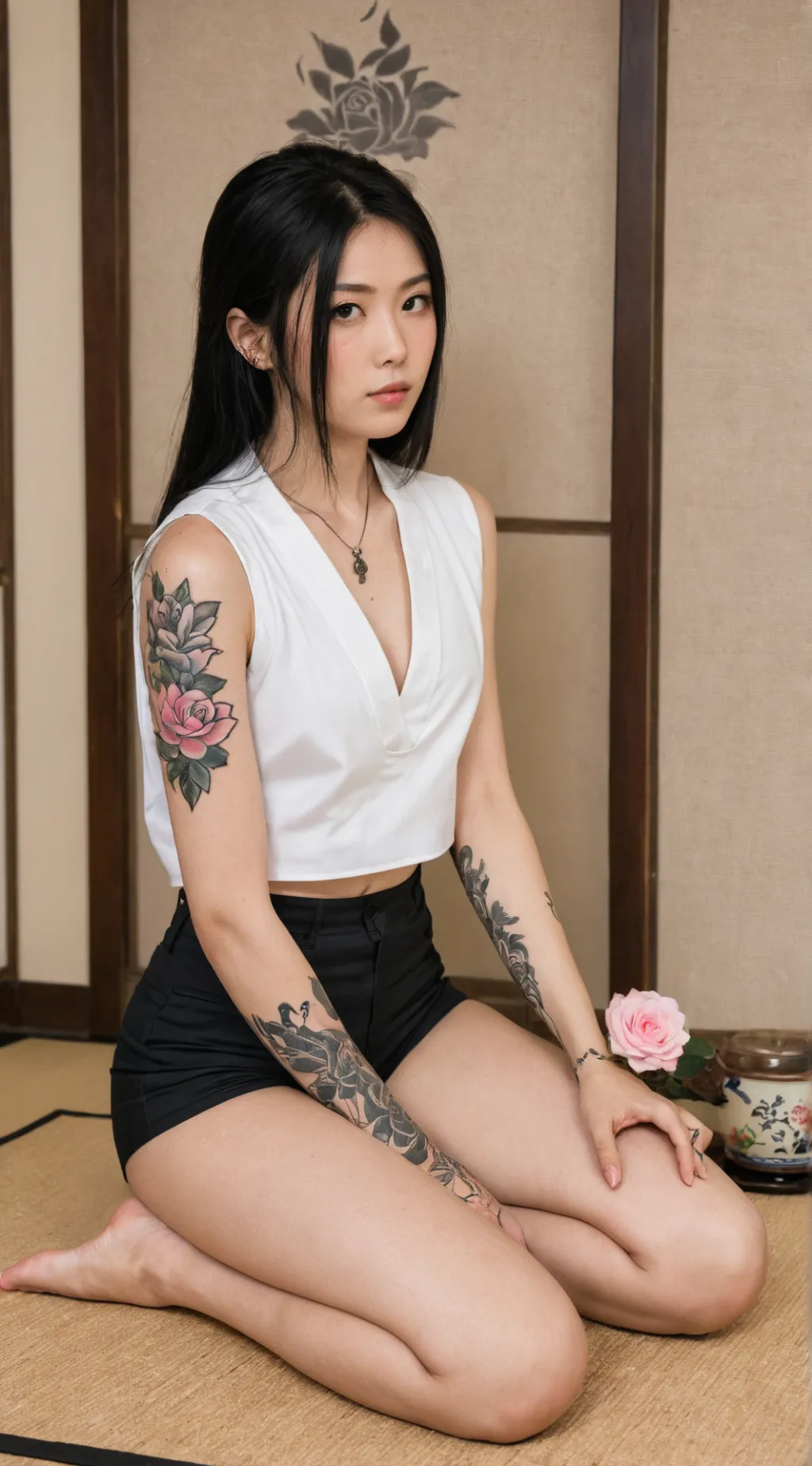 ai character: Maya Sato background