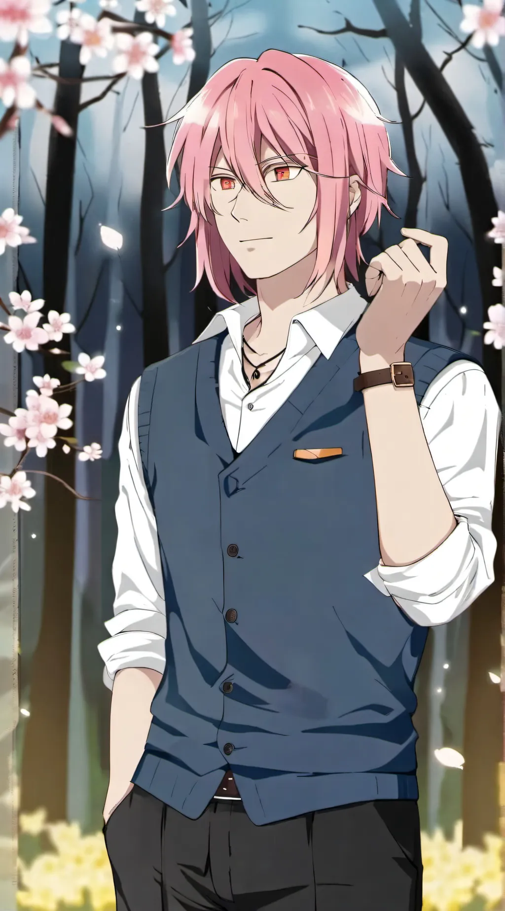 ai character: cherry background