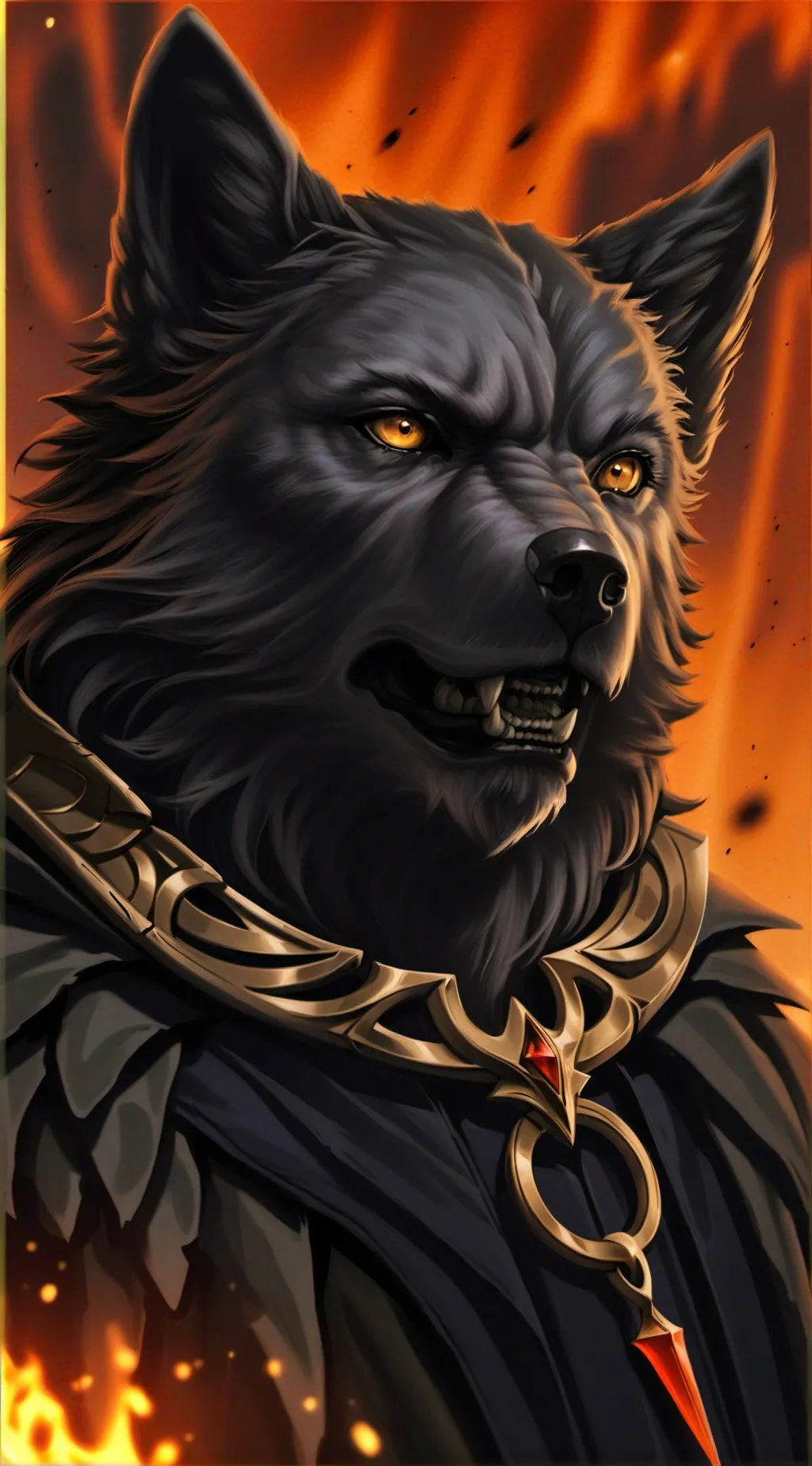 ai character: wolf background