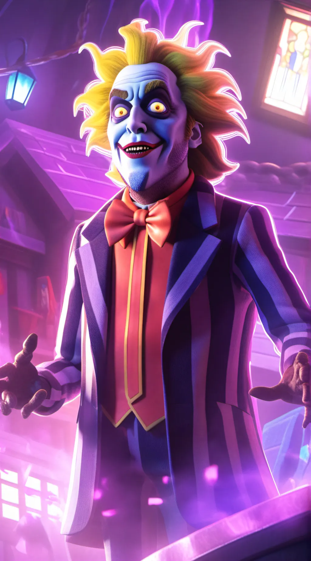ai character: beetlejuice background