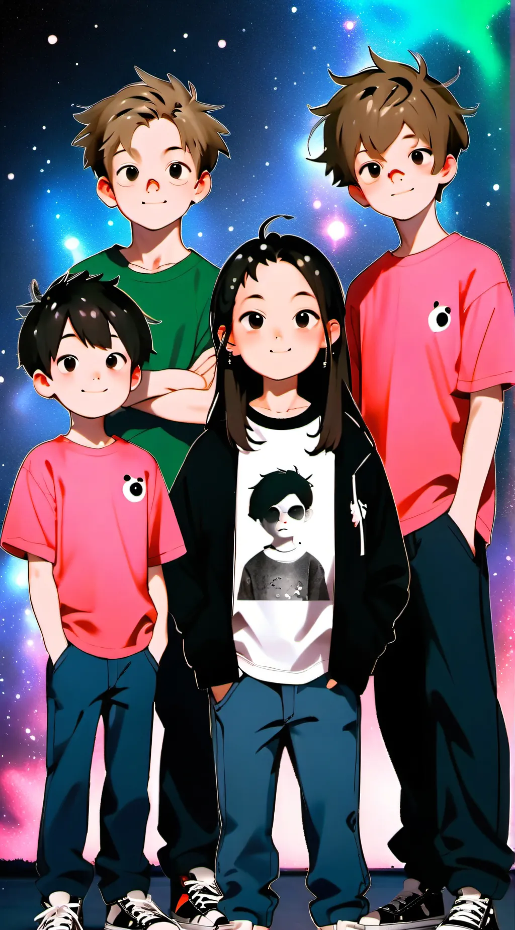 ai character: a family of 7 background