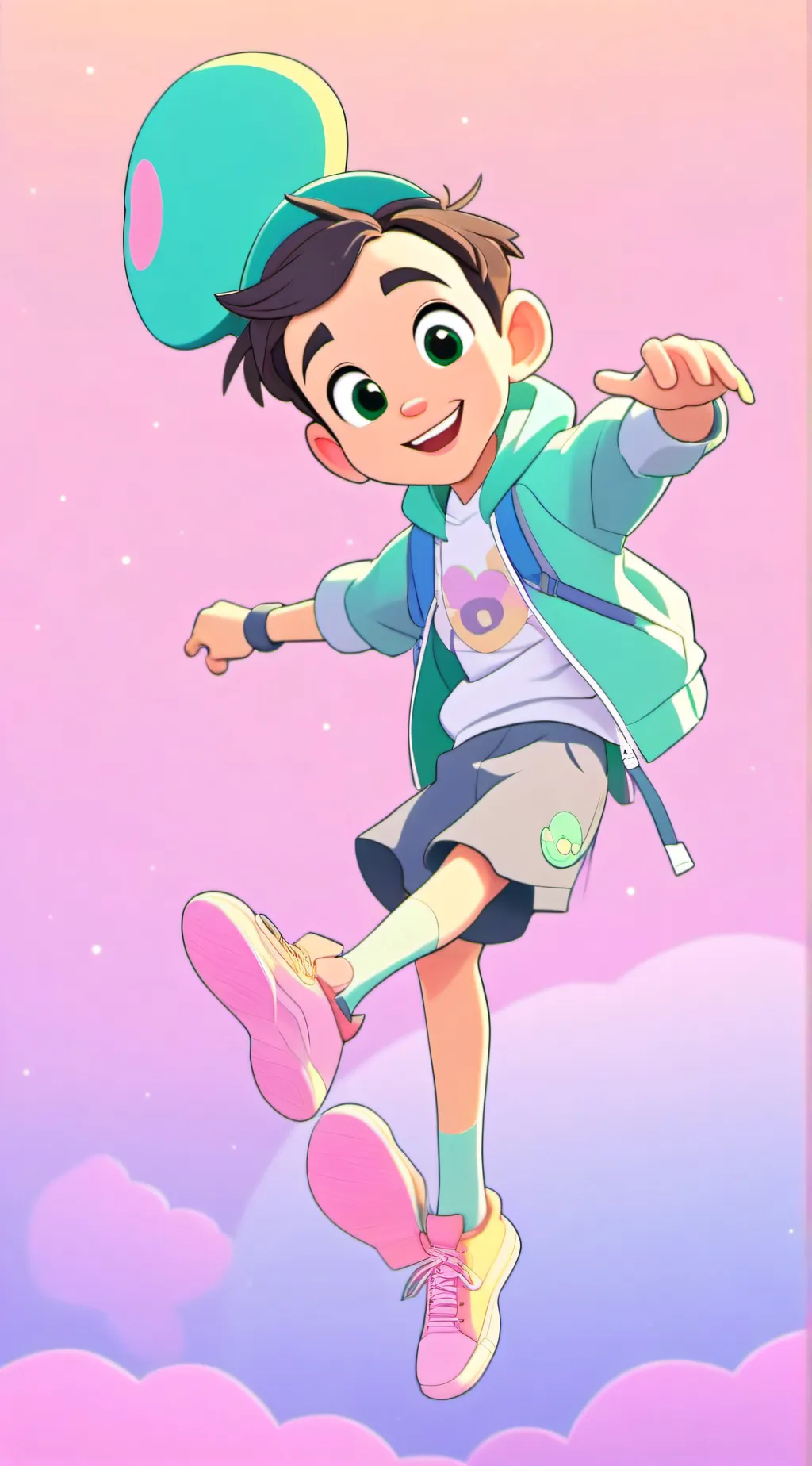 ai character: Catnap and dog day background