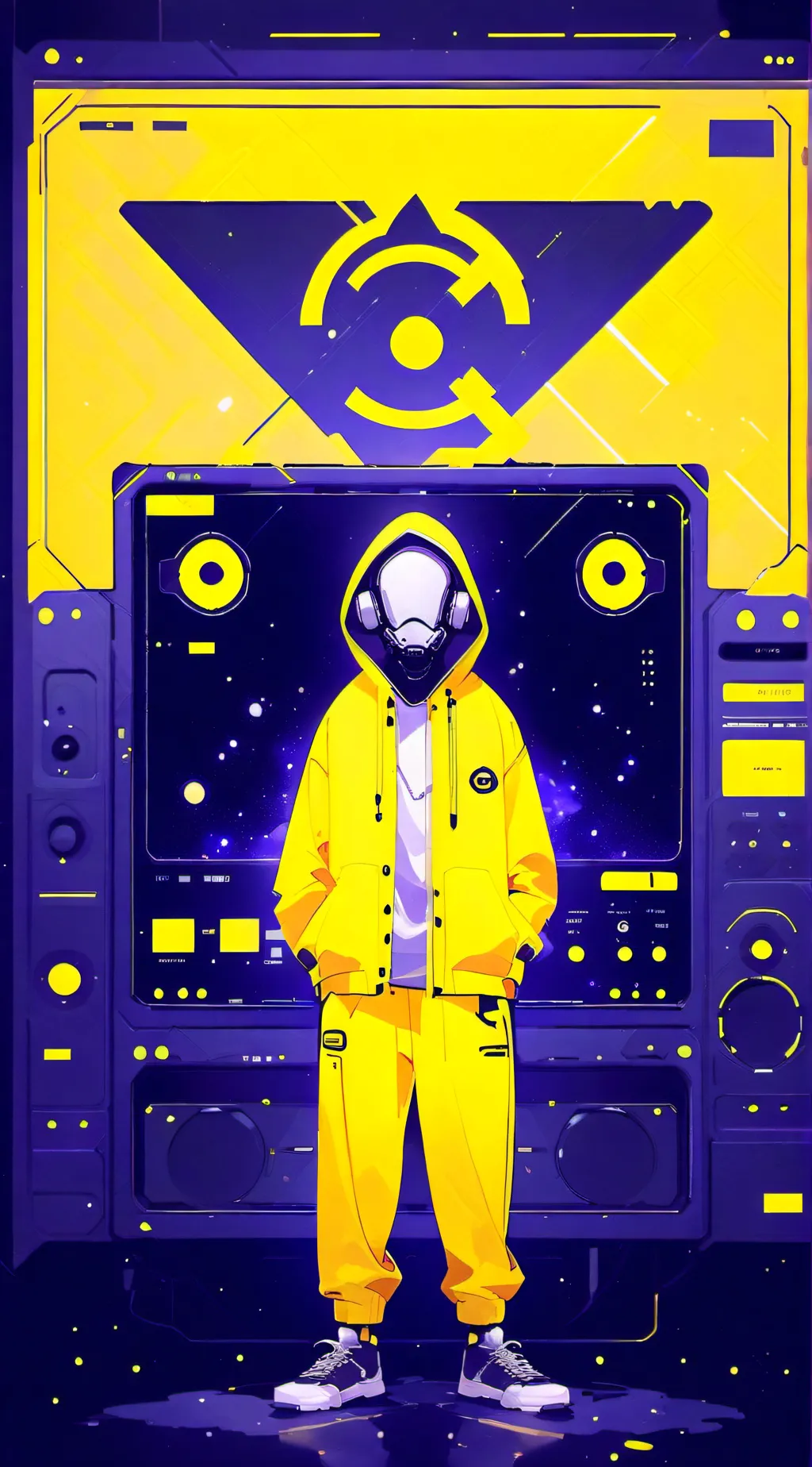 ai character: backrooms background