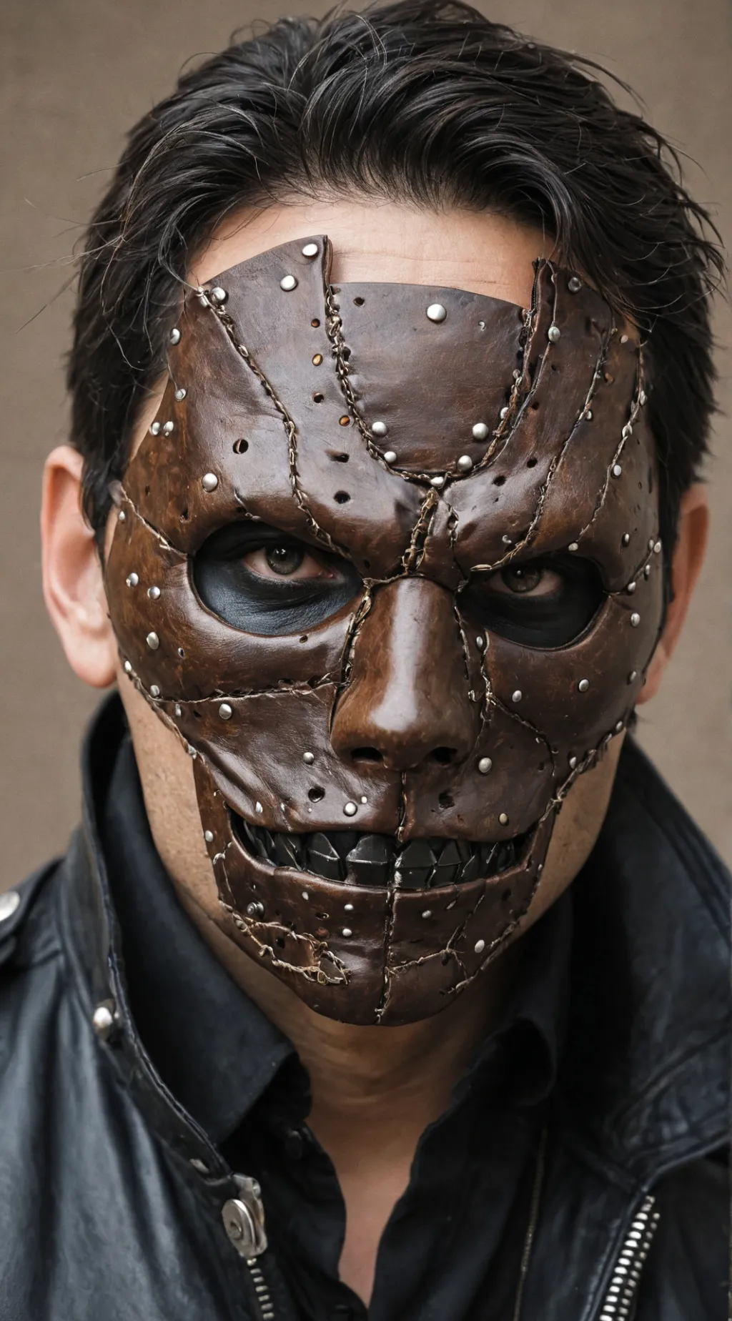 ai character: leather face background